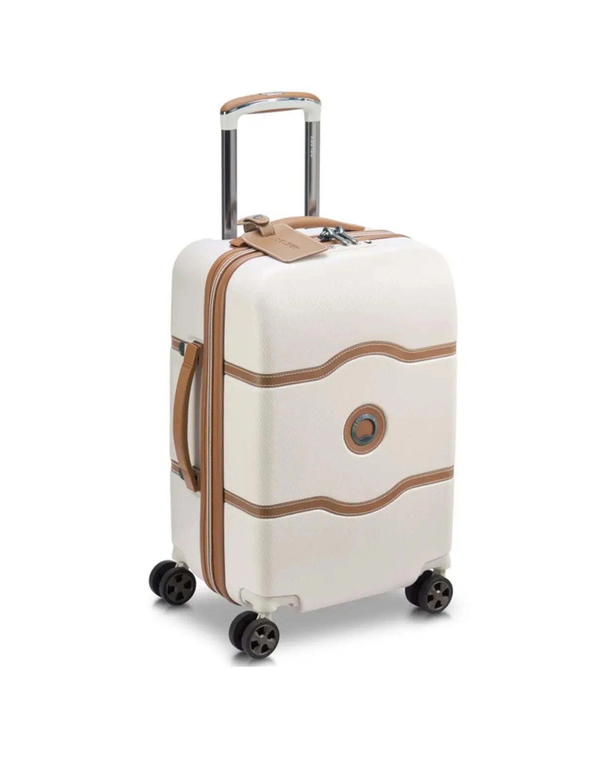 3 Delsey Luggage Chatelet Air 2.0 - 55 cm 4-Wheel Cabin Suitcase TSA Lock USB Port Angora - White, 3 of 5