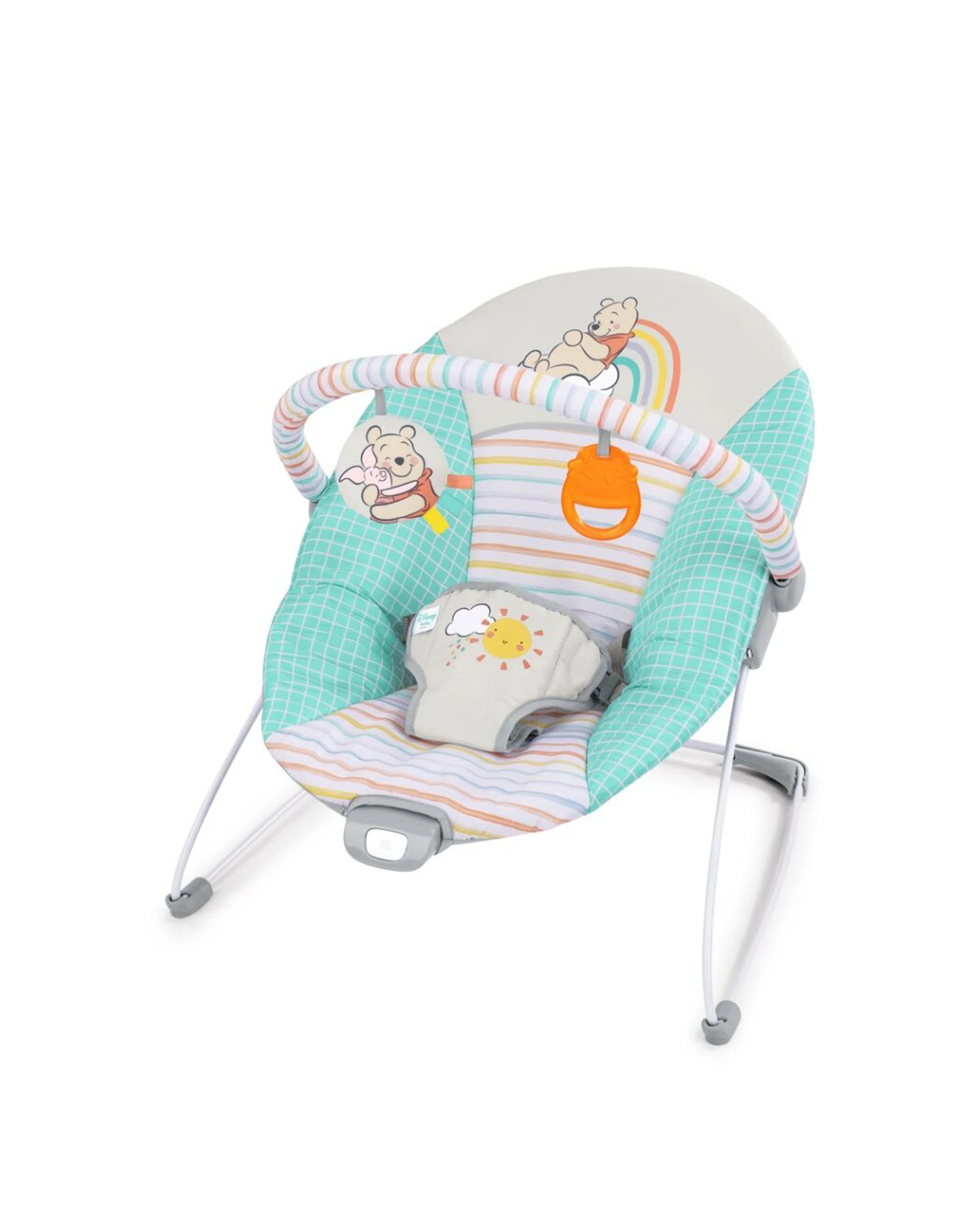 1 Bright Starts Disney Winnie The Pooh Hunny Hues Baby Vibrating Bouncer 0-6m - Multi, 1 of 8