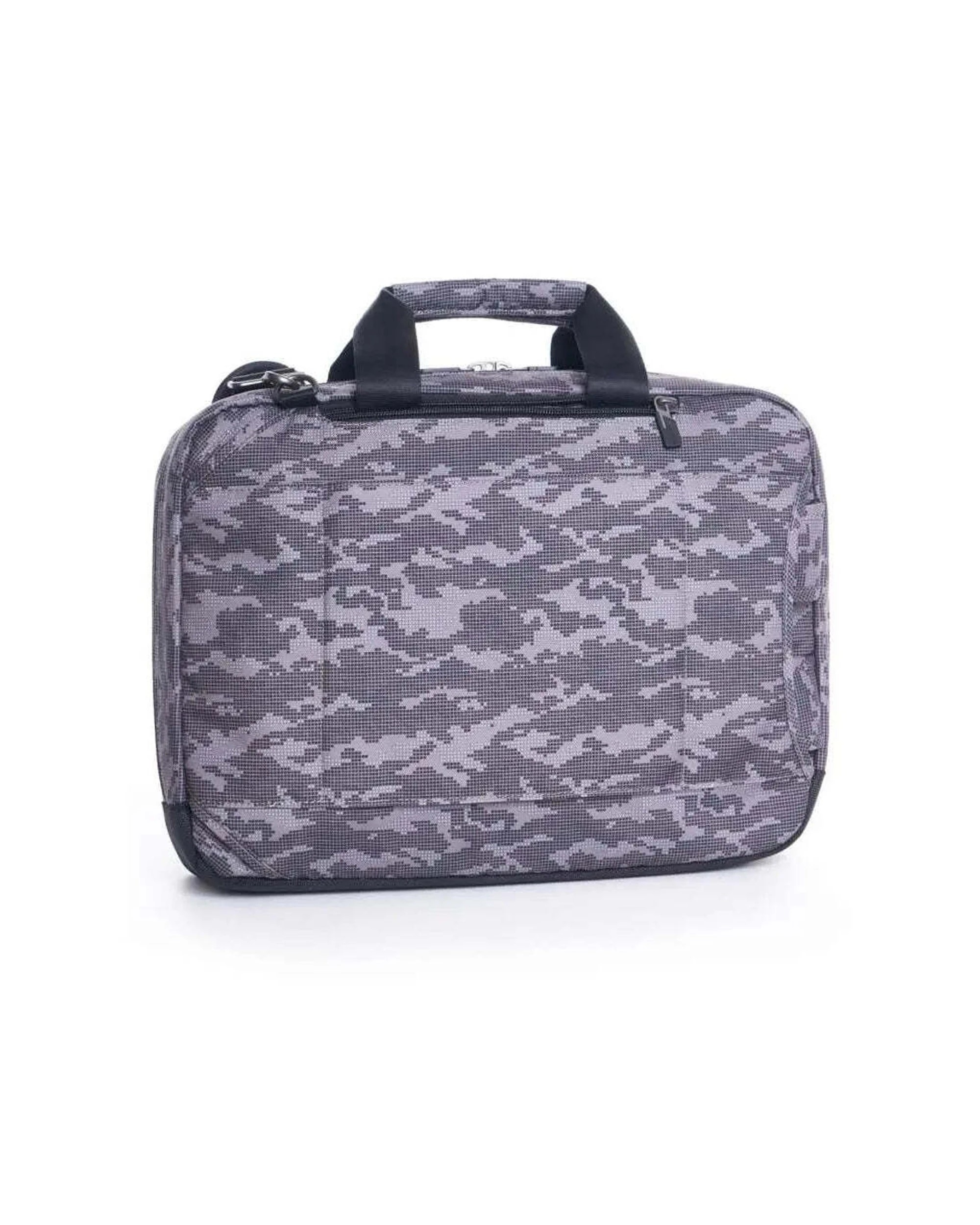 2 Hedgren HITCH 3-Way Briefcase Backpack with RFID Fits 15in Lockable Zippers Bag Camo Print - Grey, 2 of 6