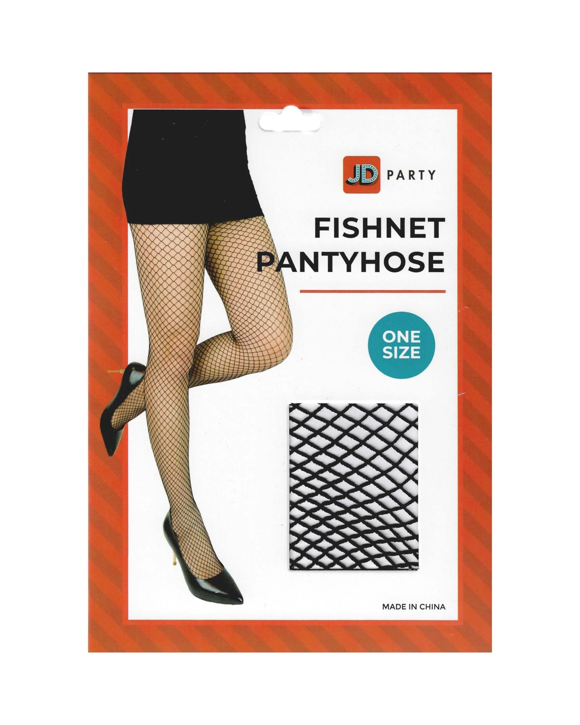 1 JD Party Fishnet Tights - One Size - Black, 1 of 1