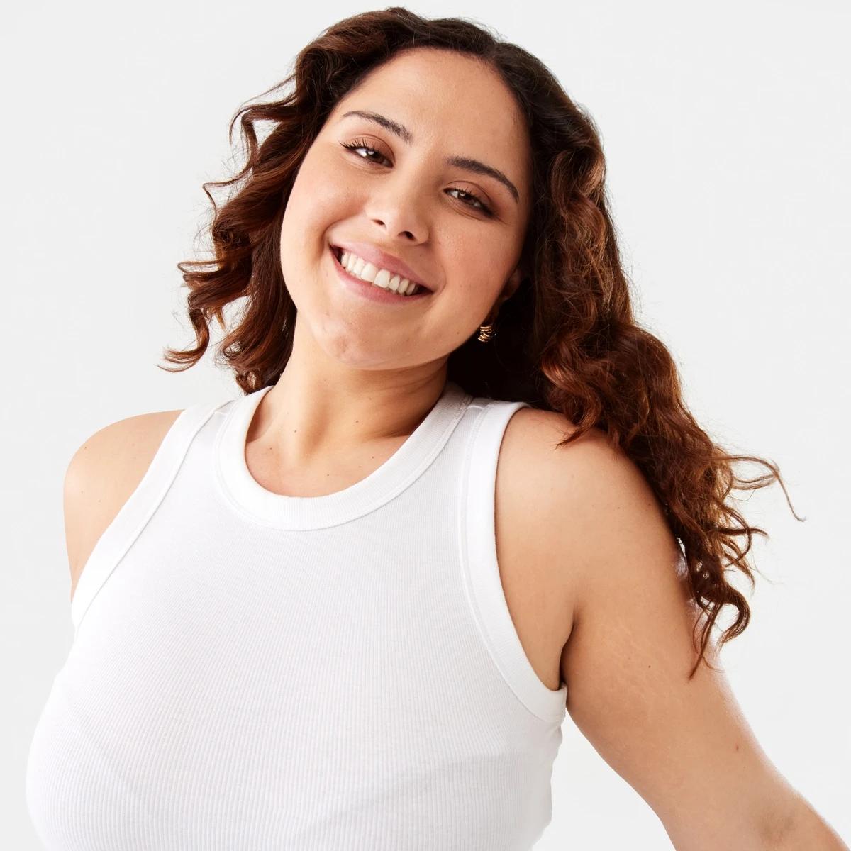 6 Sleeveless Rib Tank White, 6 of 8