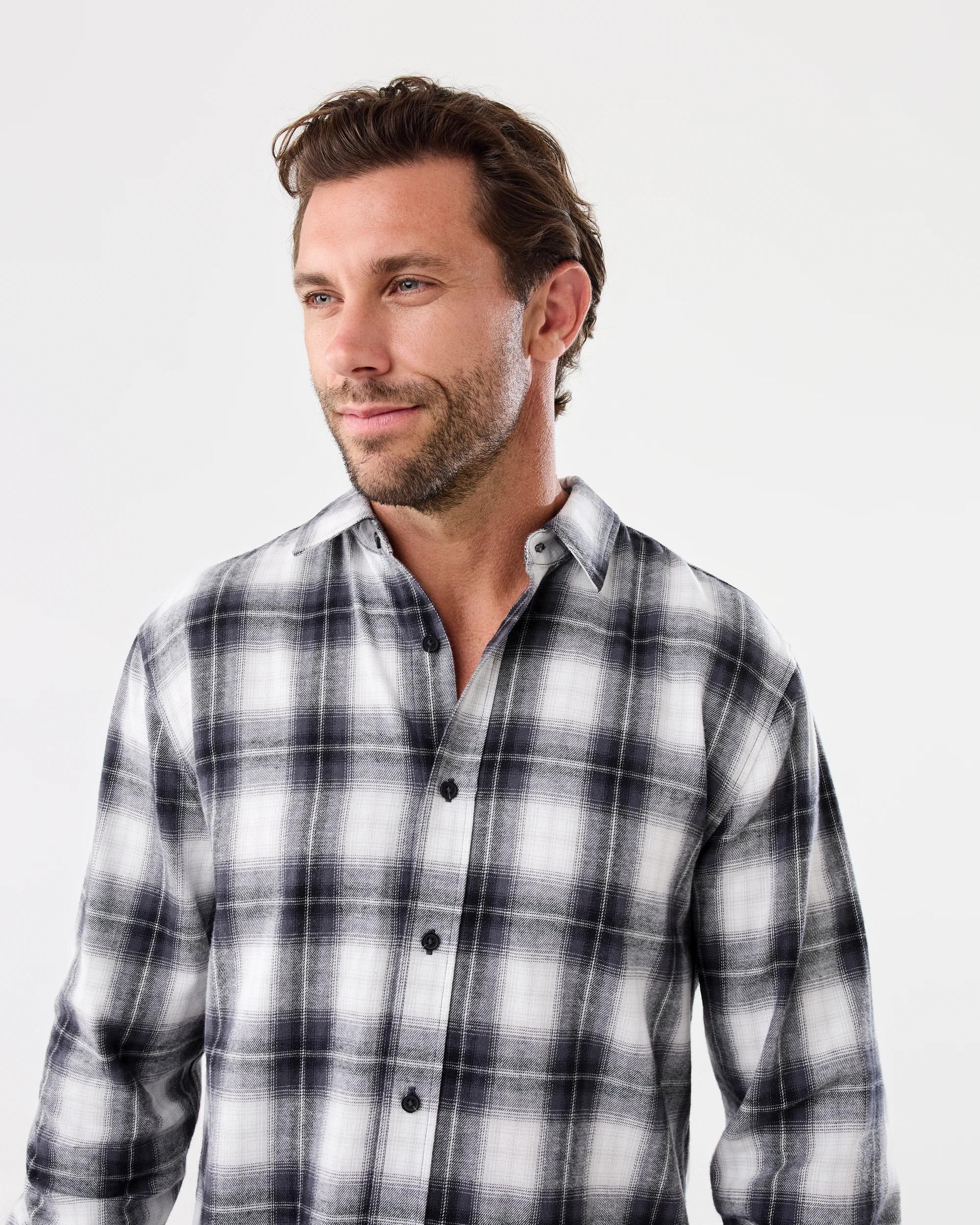 4 Long Sleeve Brushed Shirt Nvy Check, 4 of 7