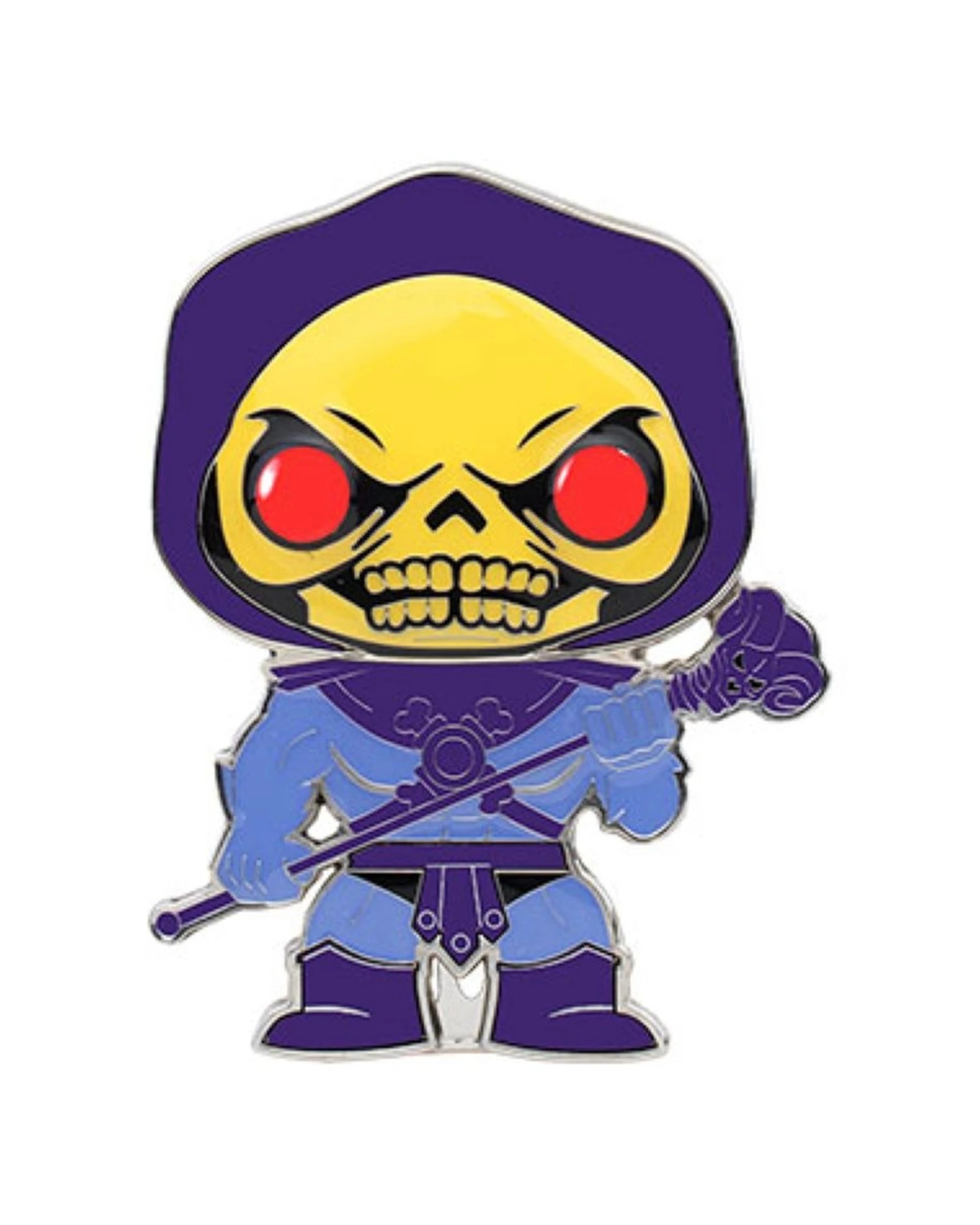 1 Pop Enamel Pin 10cm Masters Of The Universe Skeletor Glow Eyes Collectible - Multi, 1 of 3