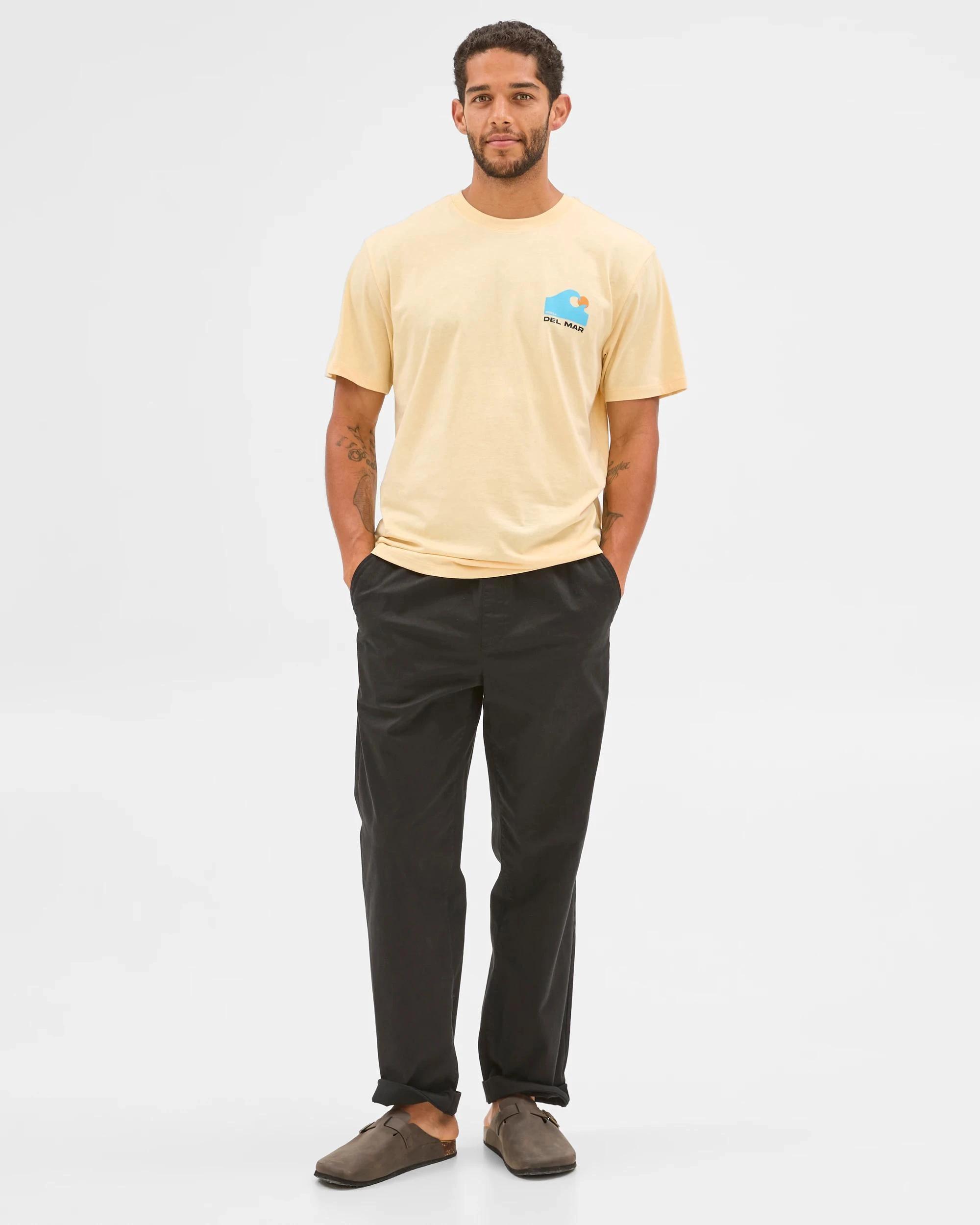 1 Target Australian Cotton Blend Wave Print T-Shirt YELLOW MARLE, 1 of 6