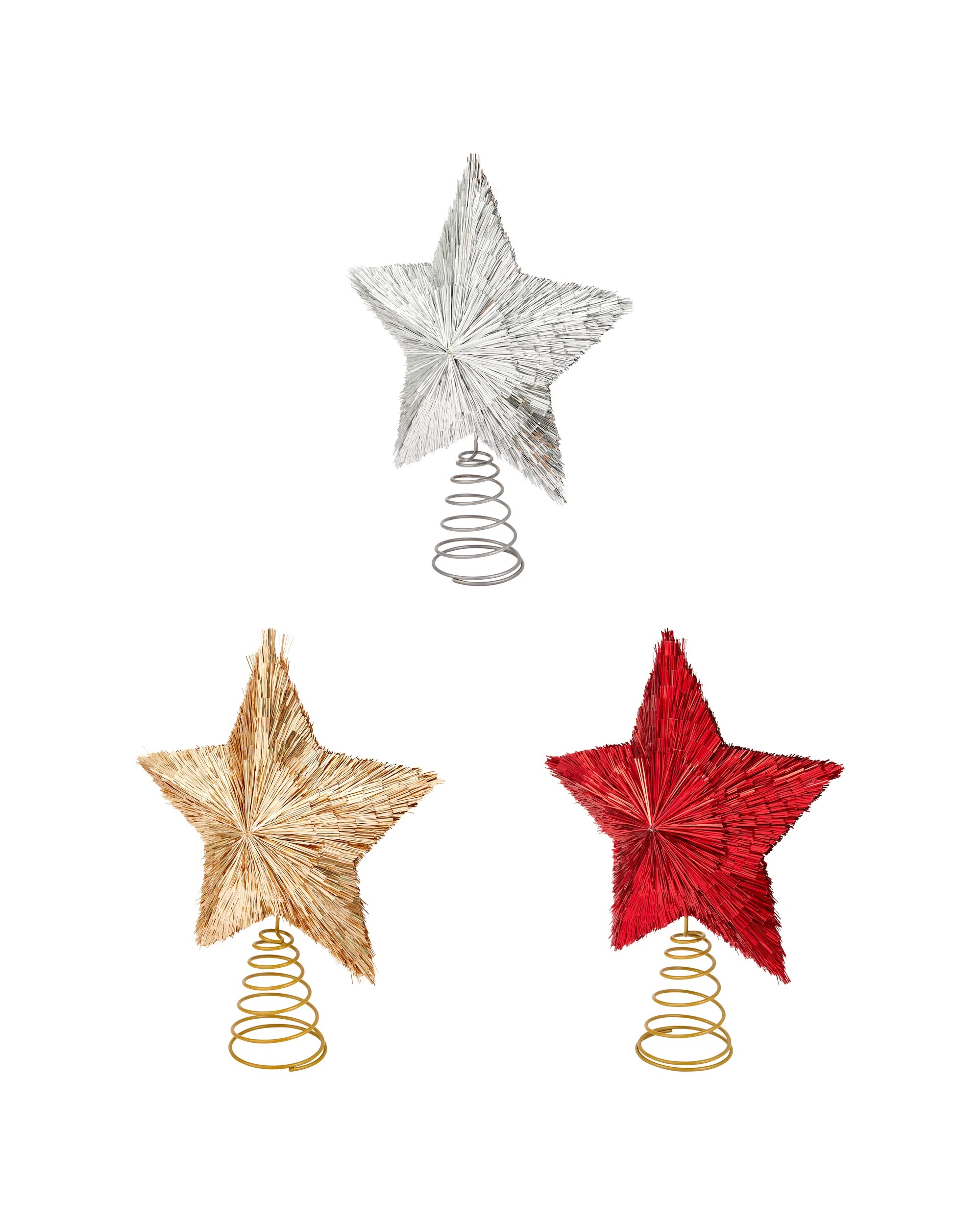 3 Tinsel Star Tree Topper - Assorted, 3 of 5