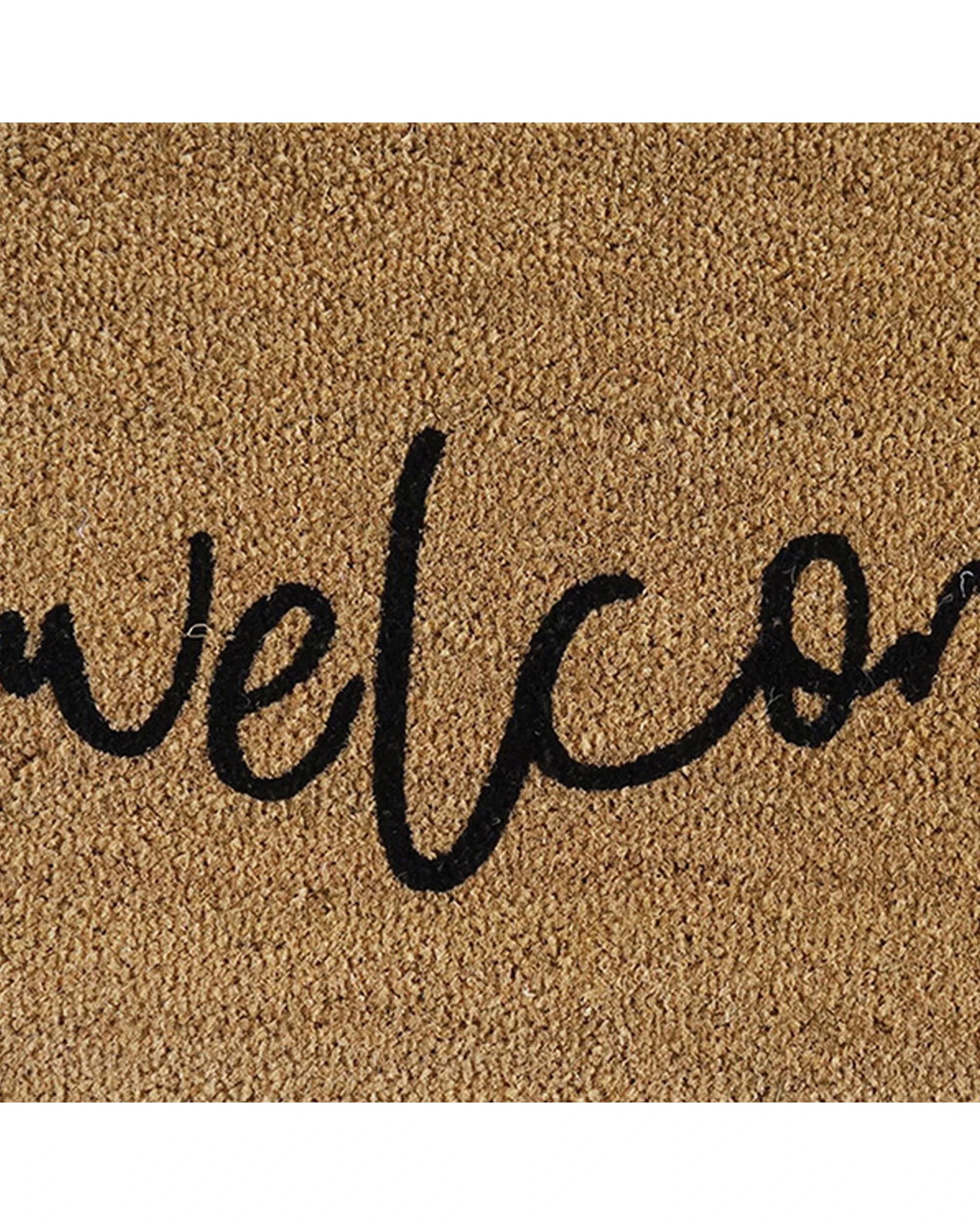 2 Solemate PVC Back Welcome Outdoor Doormat Slimline 45x75cm - Natural, 2 of 4
