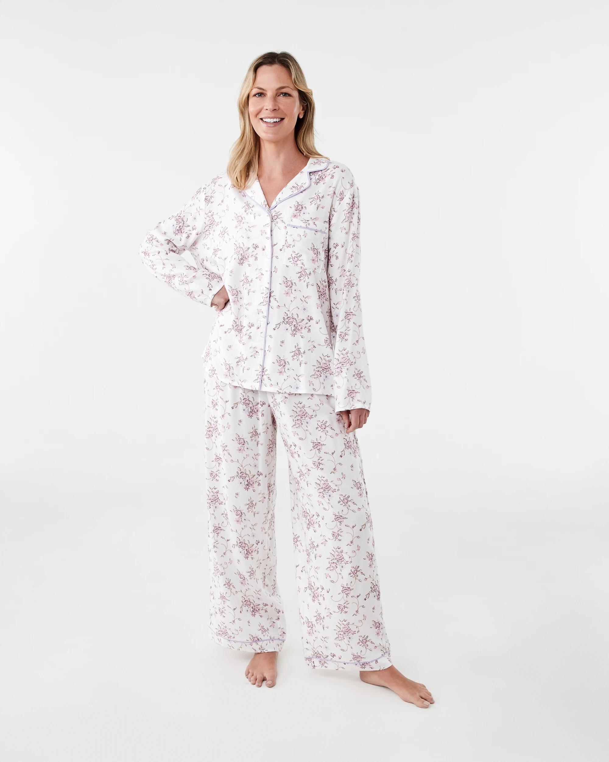 1 Classic Flannel Pyjama Set Stitch Frl, 1 of 8