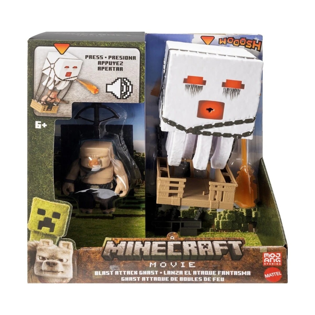 1 A Minecraft Movie Blast Attack Ghast Action Figure Set, 1 of 8