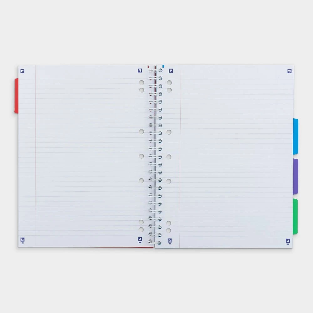 4 Oxford A4 5 Subject Notebook 200 Pages with Scribzee App Red, 4 of 7