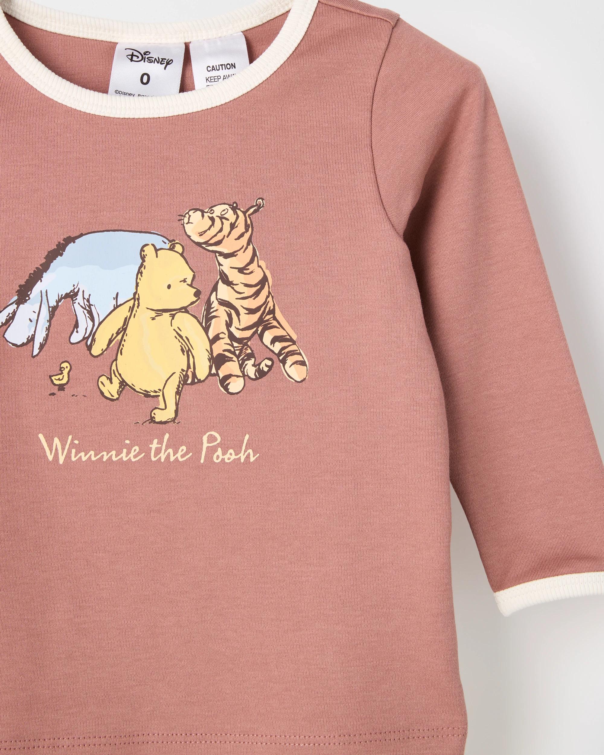 4 Disney Winnie The Pooh Organic Cotton 2 Pack Baby Pyjama Set NEUTRAL, 4 of 5