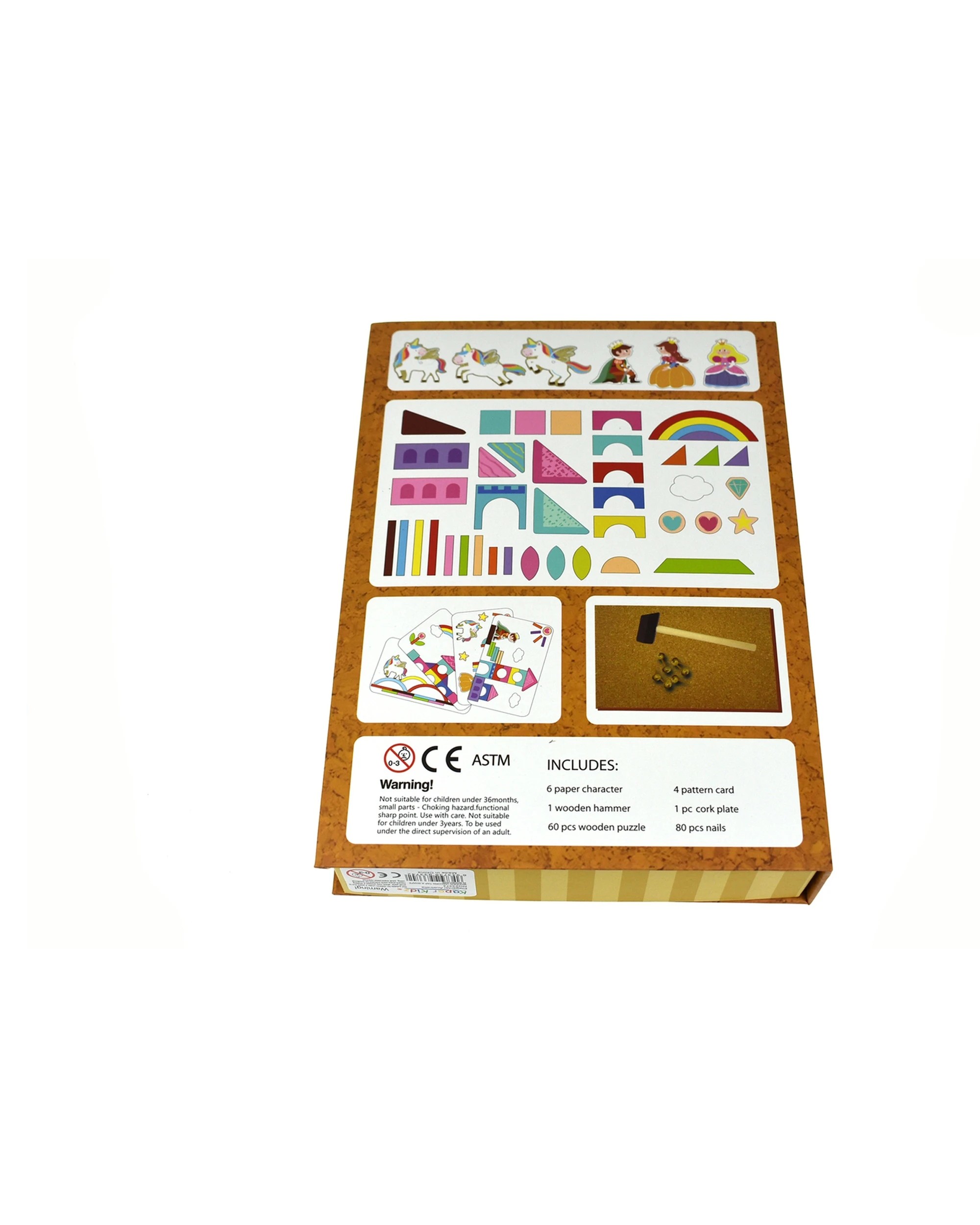 3 Kaper Kidz Wooden Unicorn Tap A Shape In Bookcase Kids Toy - Multi, 3 of 5