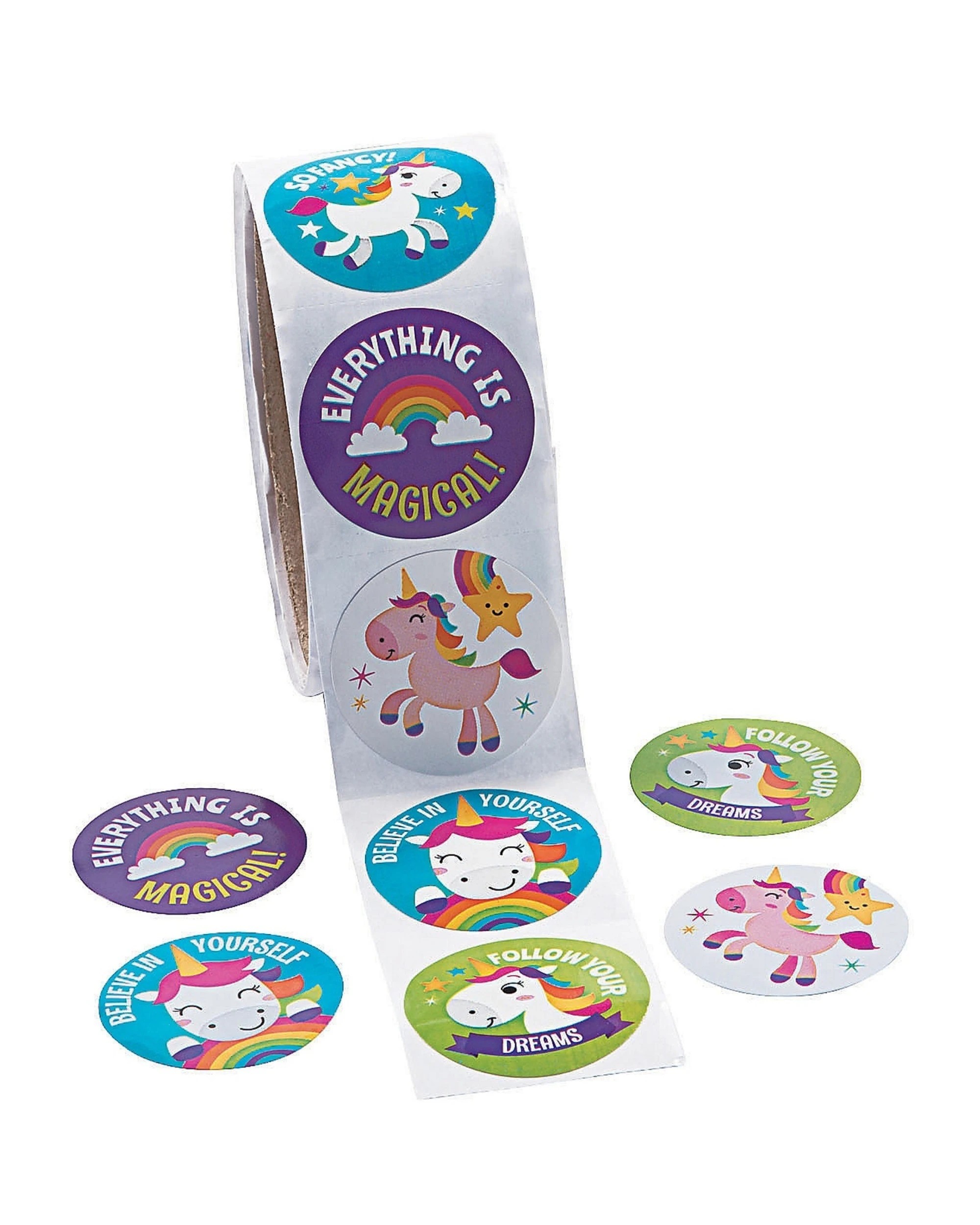 1 Unicorn Stickers (Roll of 100), 1 of 1
