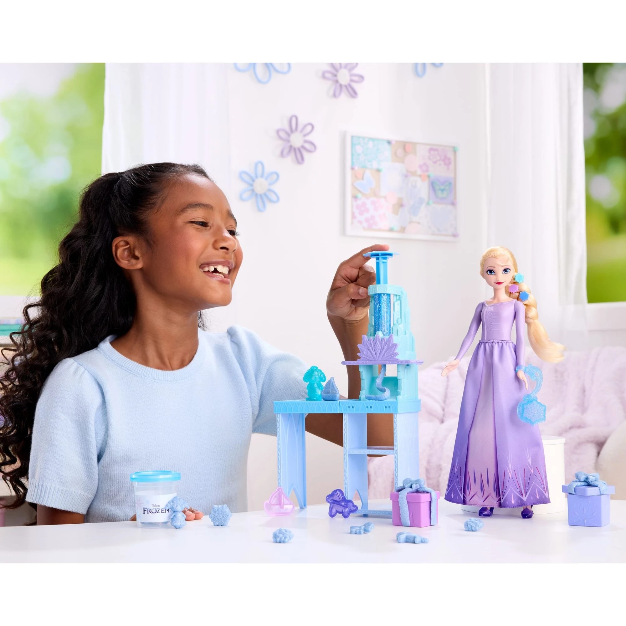 5 Disney Frozen Elsa Fashion Doll in Movie Look with Icy Creations Playset, 5 of 5