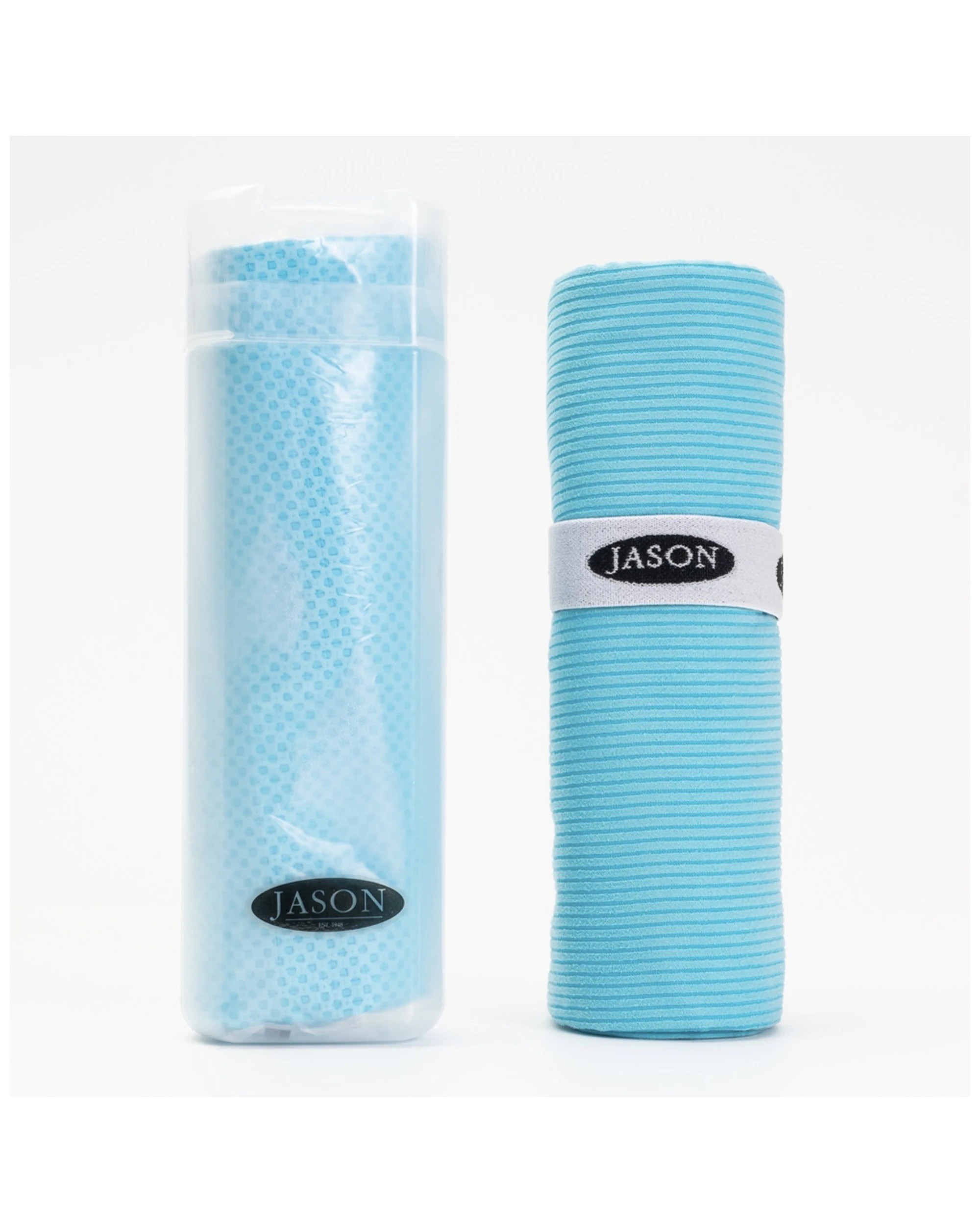 3 Jason Sports Gym Drying And Cooling Towel Set With Tube 2 Pack Polyester - Blue, 3 of 4