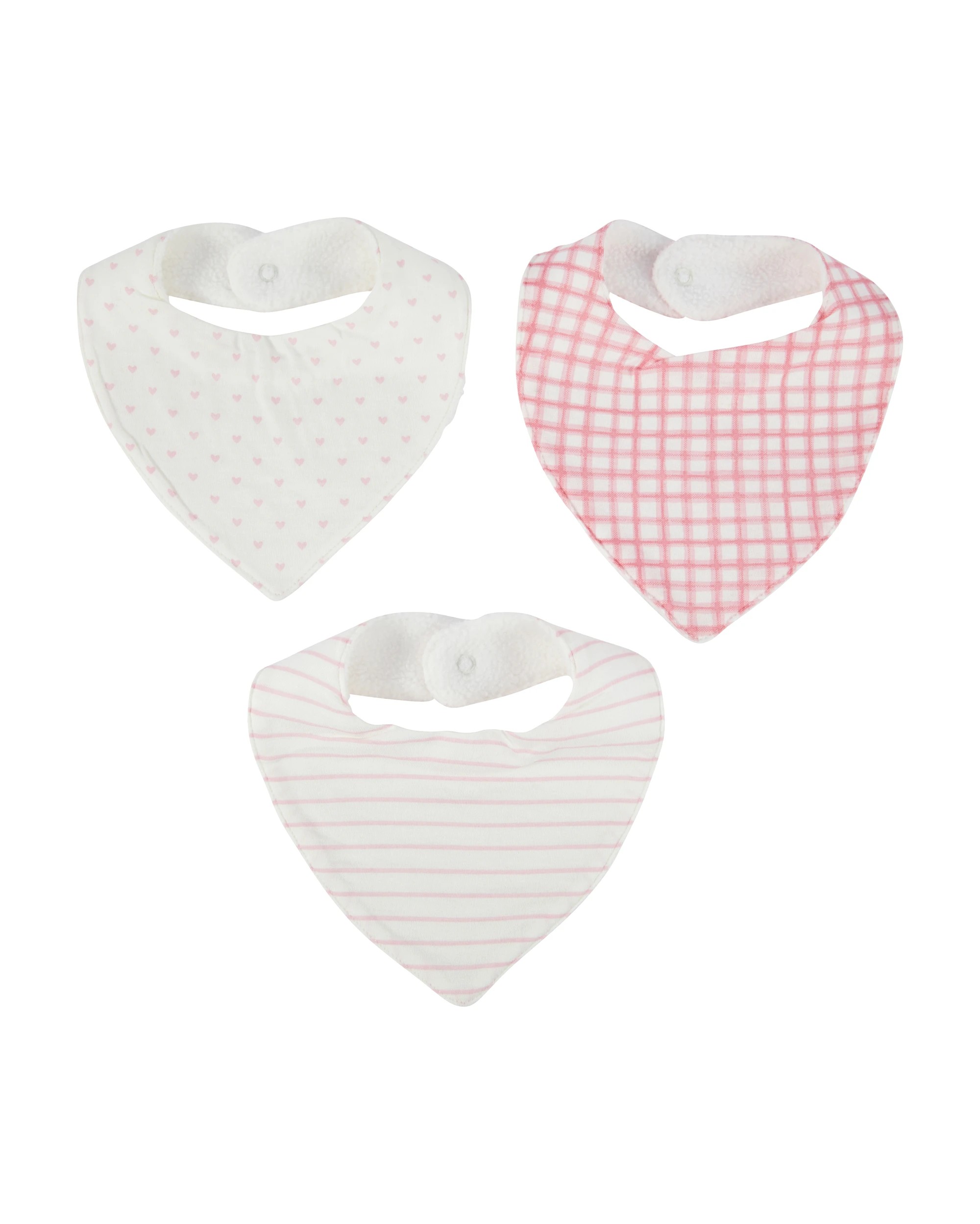 1 3 Pack Bandana Bibs - Hearts, 1 of 5