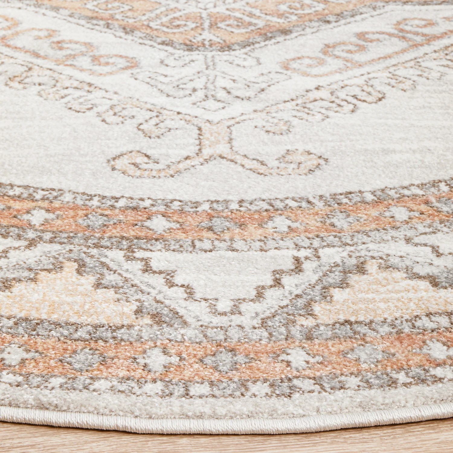 5 Common Ground Rugs Elite Caitlen 240x240cm - Large Round Power Loomed Pet Friendly Rug - Natural, 5 of 8