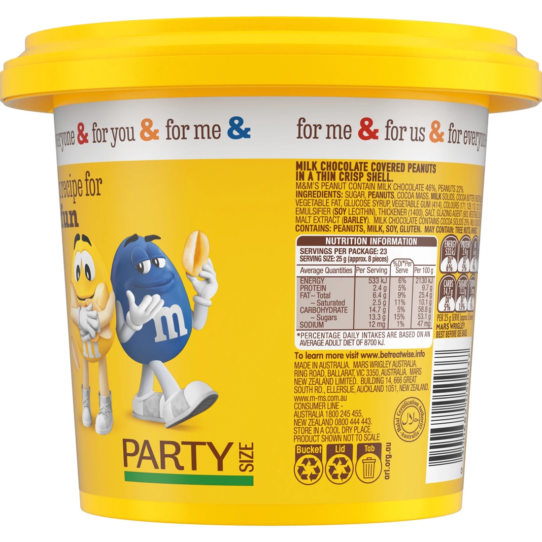 2 M&M's Peanut Party Bucket 575g, 2 of 6