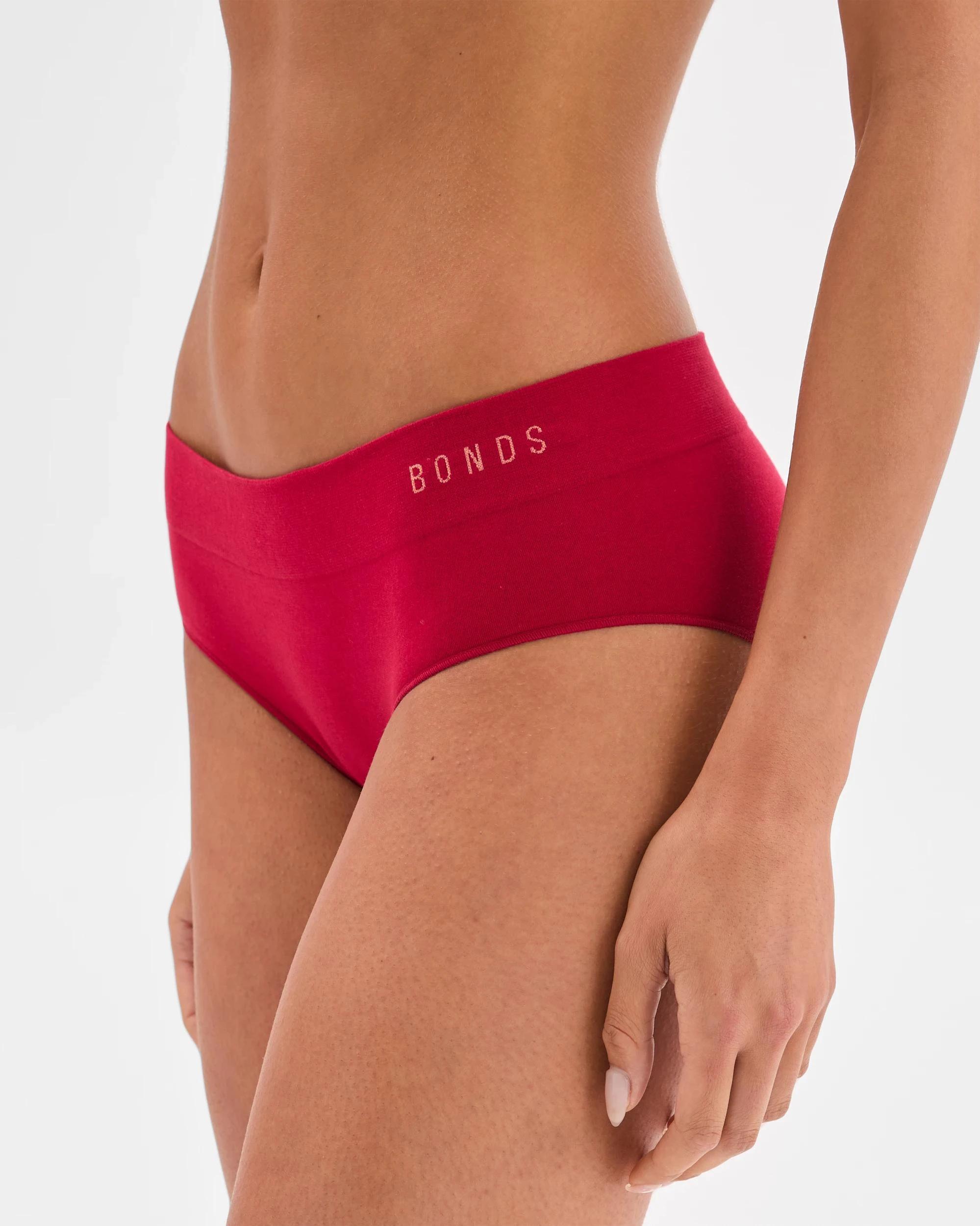 1 Bonds 2 Pack Seamless Midi Briefs CHERRY/FROSTED MAUVE, 1 of 4