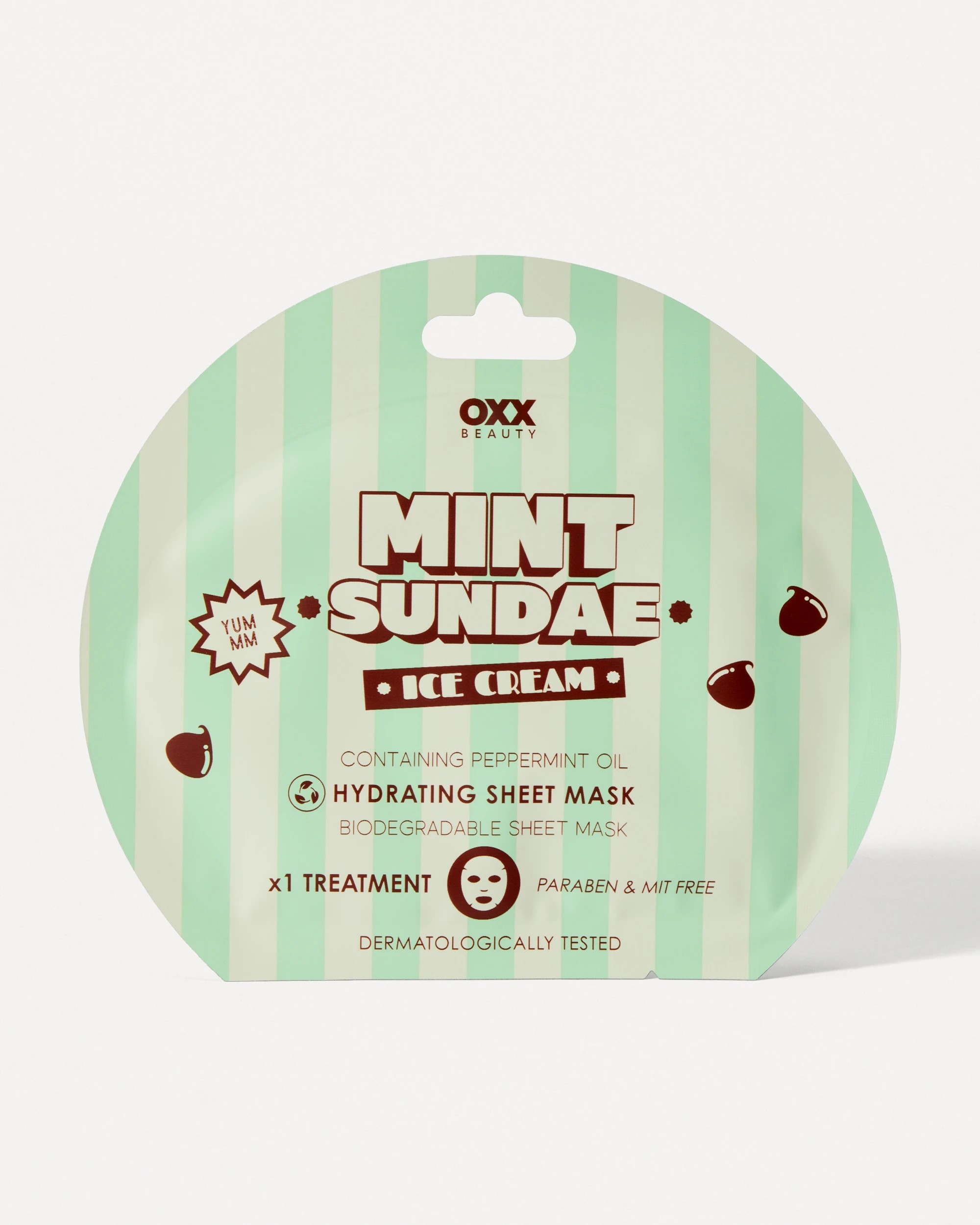 1 OXX Beauty Hydrating Sheet Mask - Mint Sundae Ice Cream, 1 of 2