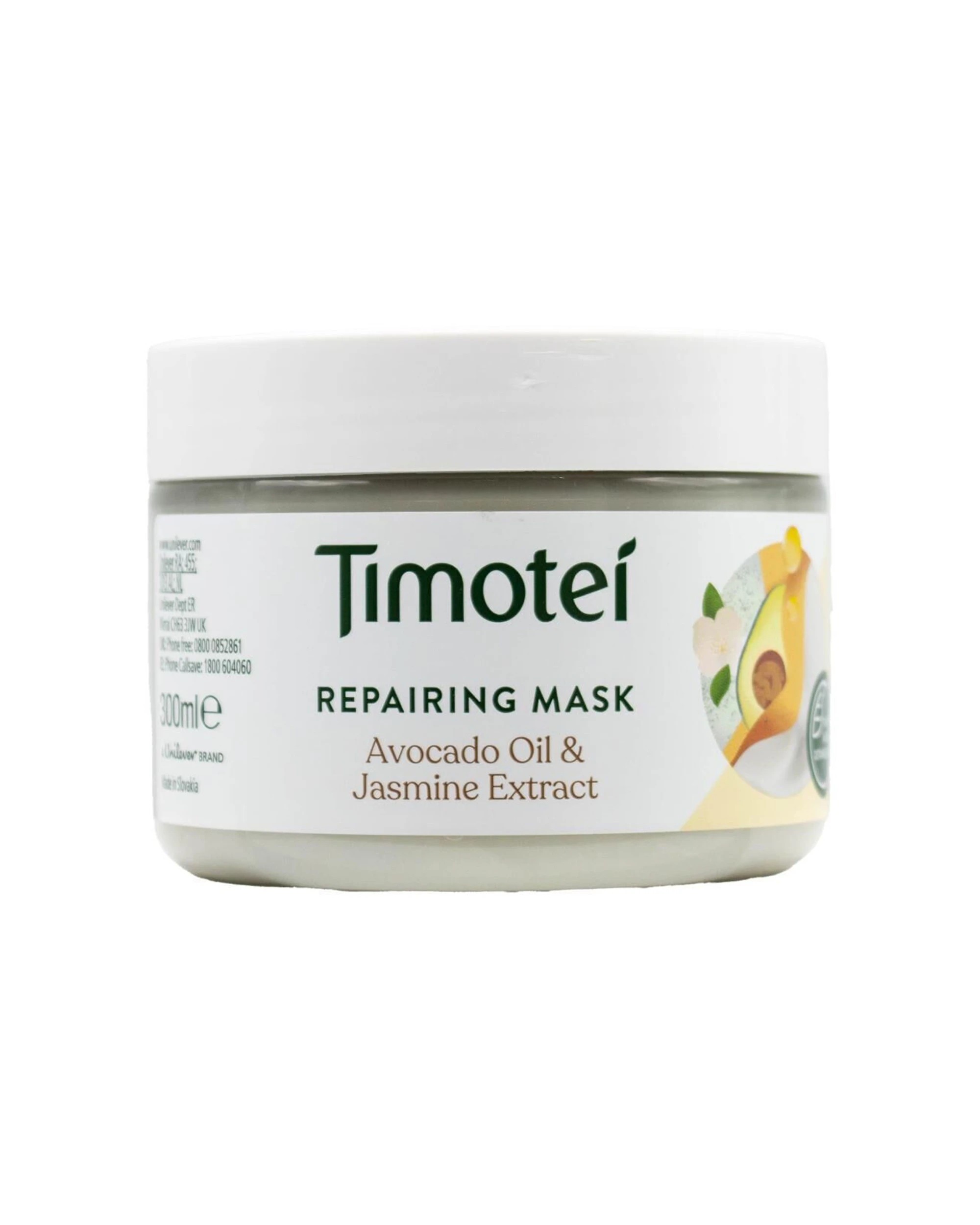 2 Timotei 12PK Timotei Repairing Mask Avocado Oil And Jasmine Extract All Hair Types 300ml - White, 2 of 5