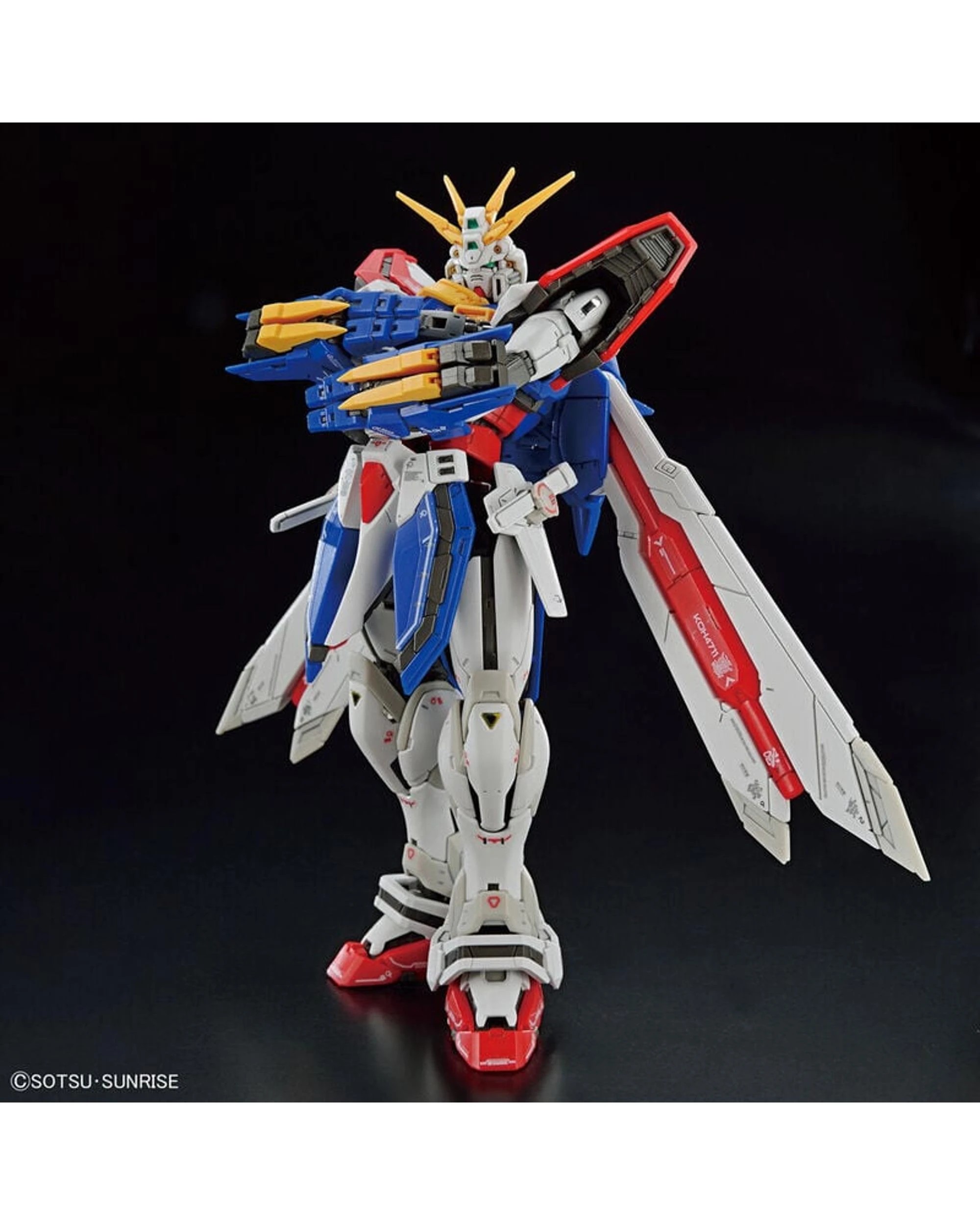 7 Bandai Gundam Real Grade God Gundam Domon Kassu's Use Mobile Fighter 1/144 Scale Model Kit, 7 of 10