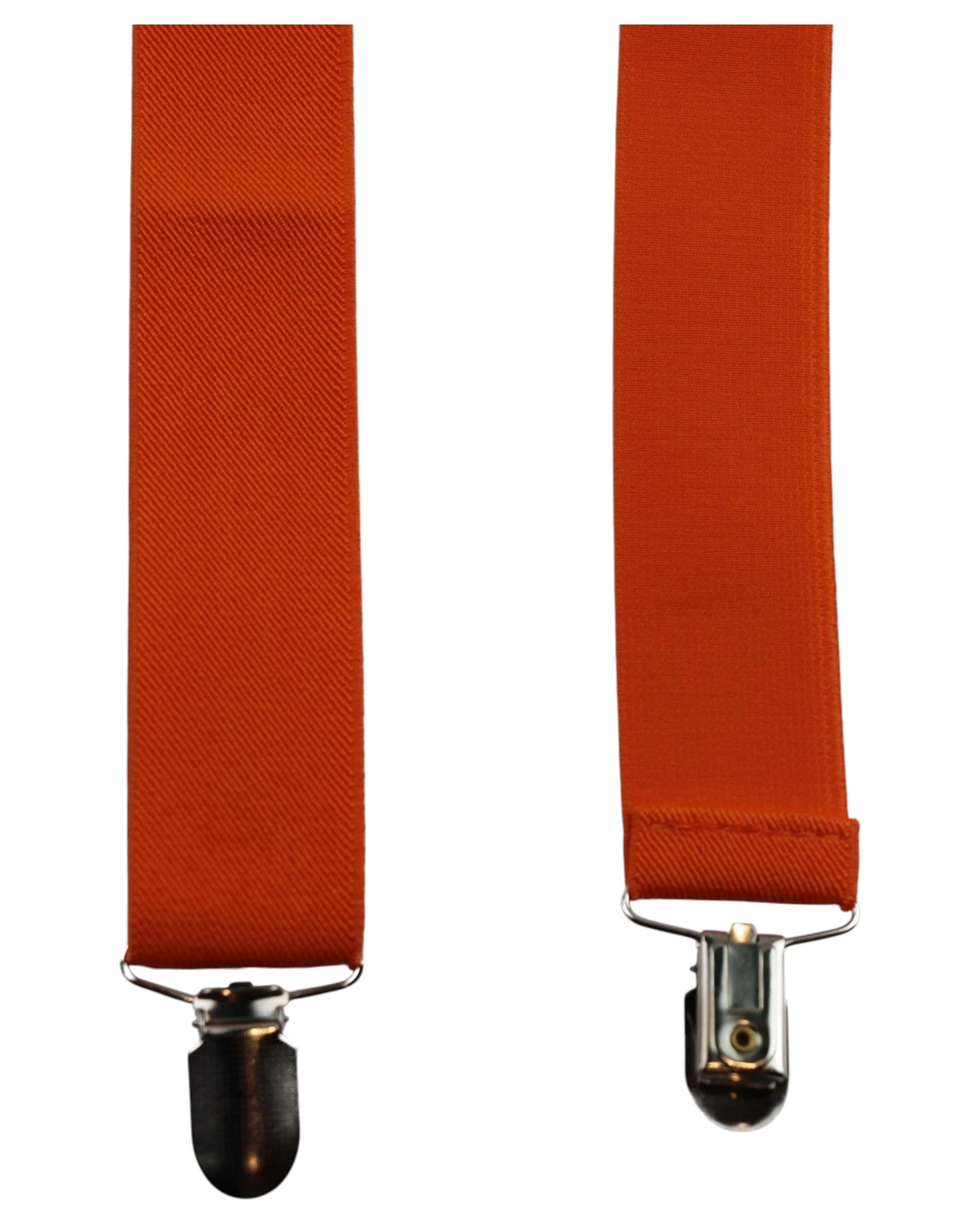 2 Zasel Mens Adjustable Wide Heavy Duty 100cm Suspenders - Orange, 2 of 4