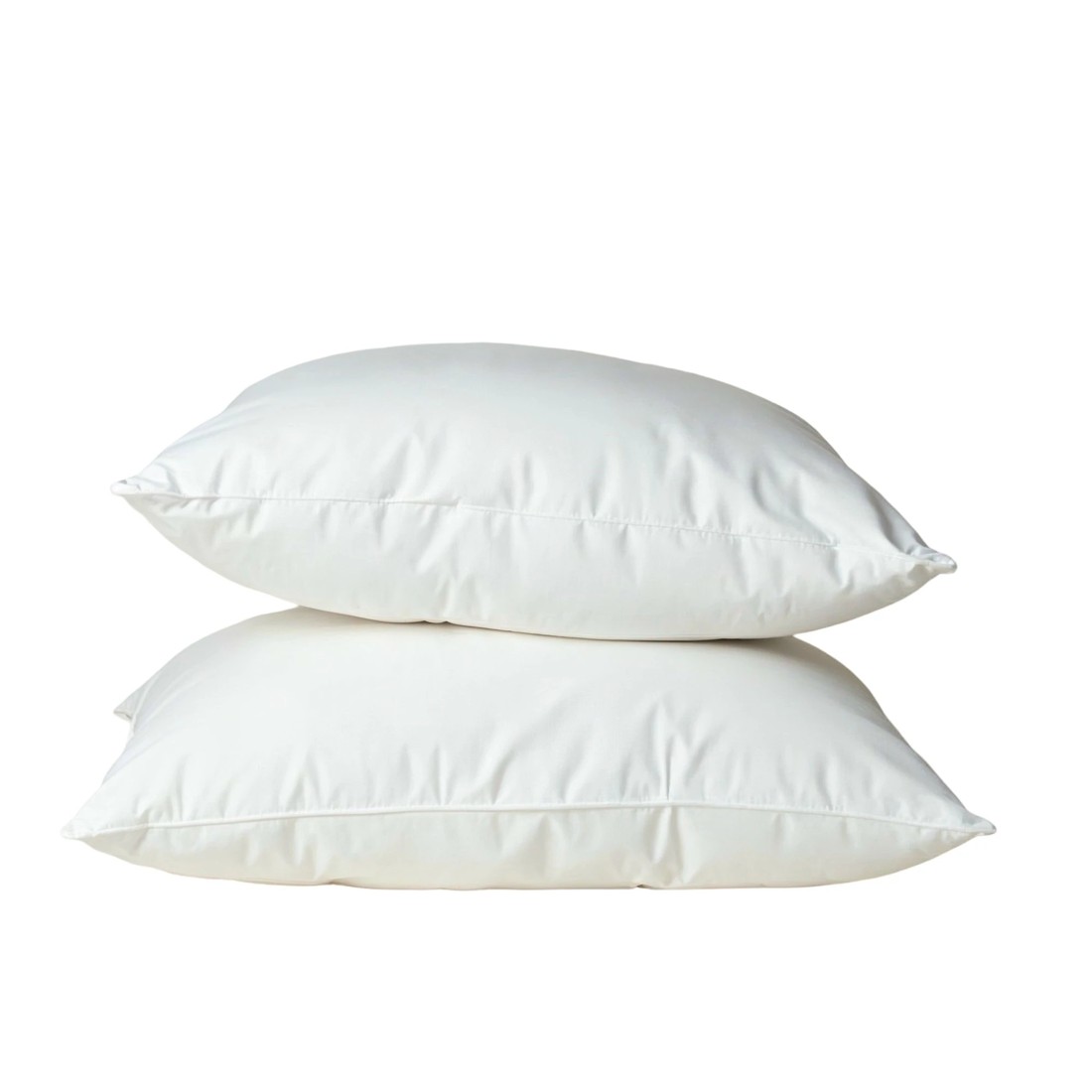 1 Royal Comfort Goose Down Feather Pillows 1000GSM 100% Cotton Cover - Twin Pack - White, 1 of 6