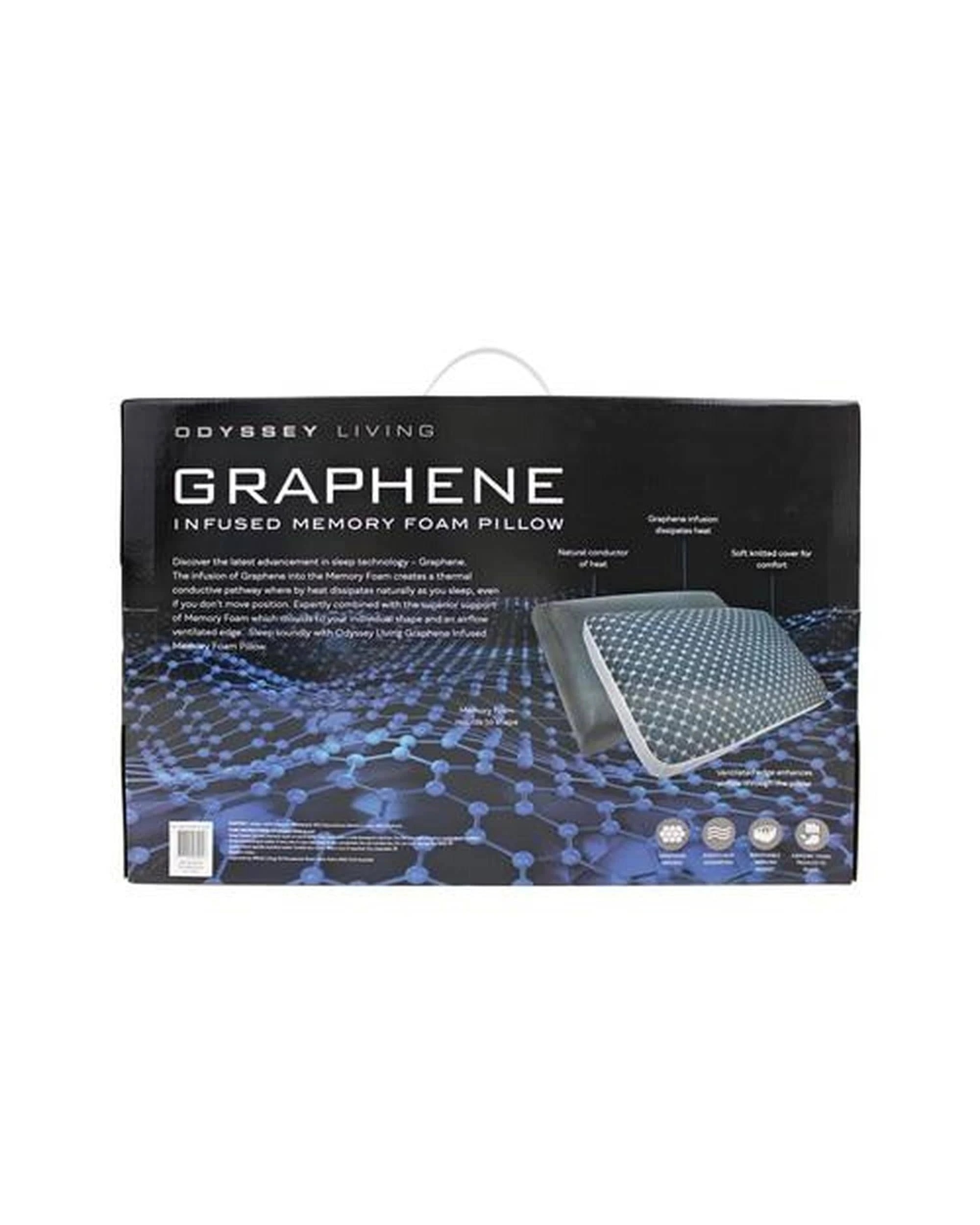 2 Odyysey Living Graphene Infused Memory Foam Pillow - White, 2 of 4