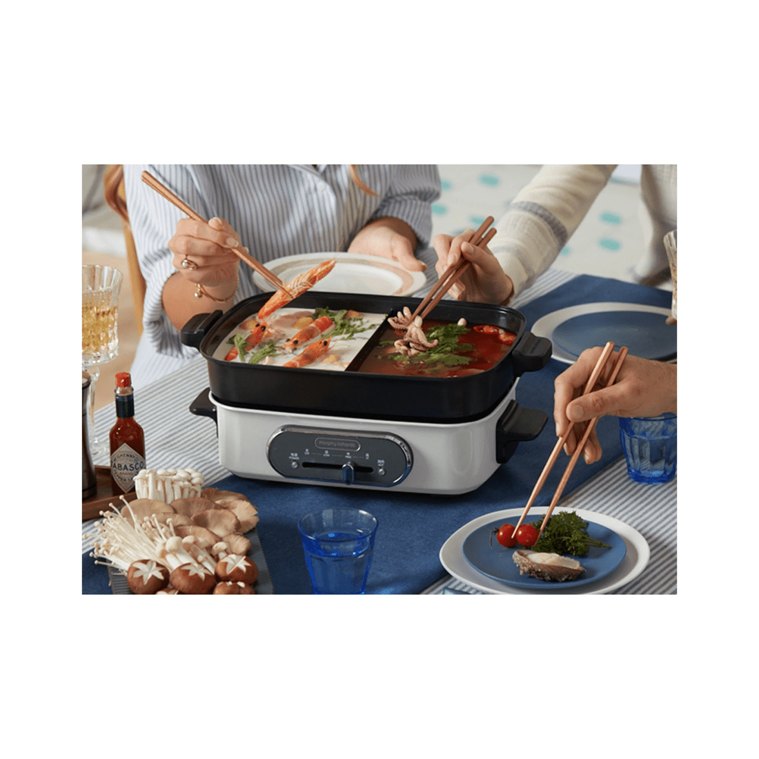 3 Morphy Richards 1400w Non-stick Electric Multifunction Hot Pot Cooking Set
 - White, 3 of 5