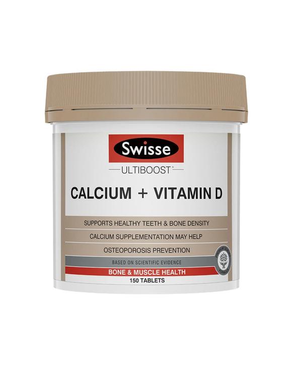 Swisse 150pc Ultiboost Calcium & Vitamin D Tablets For Bone Teeth & Muscle Health