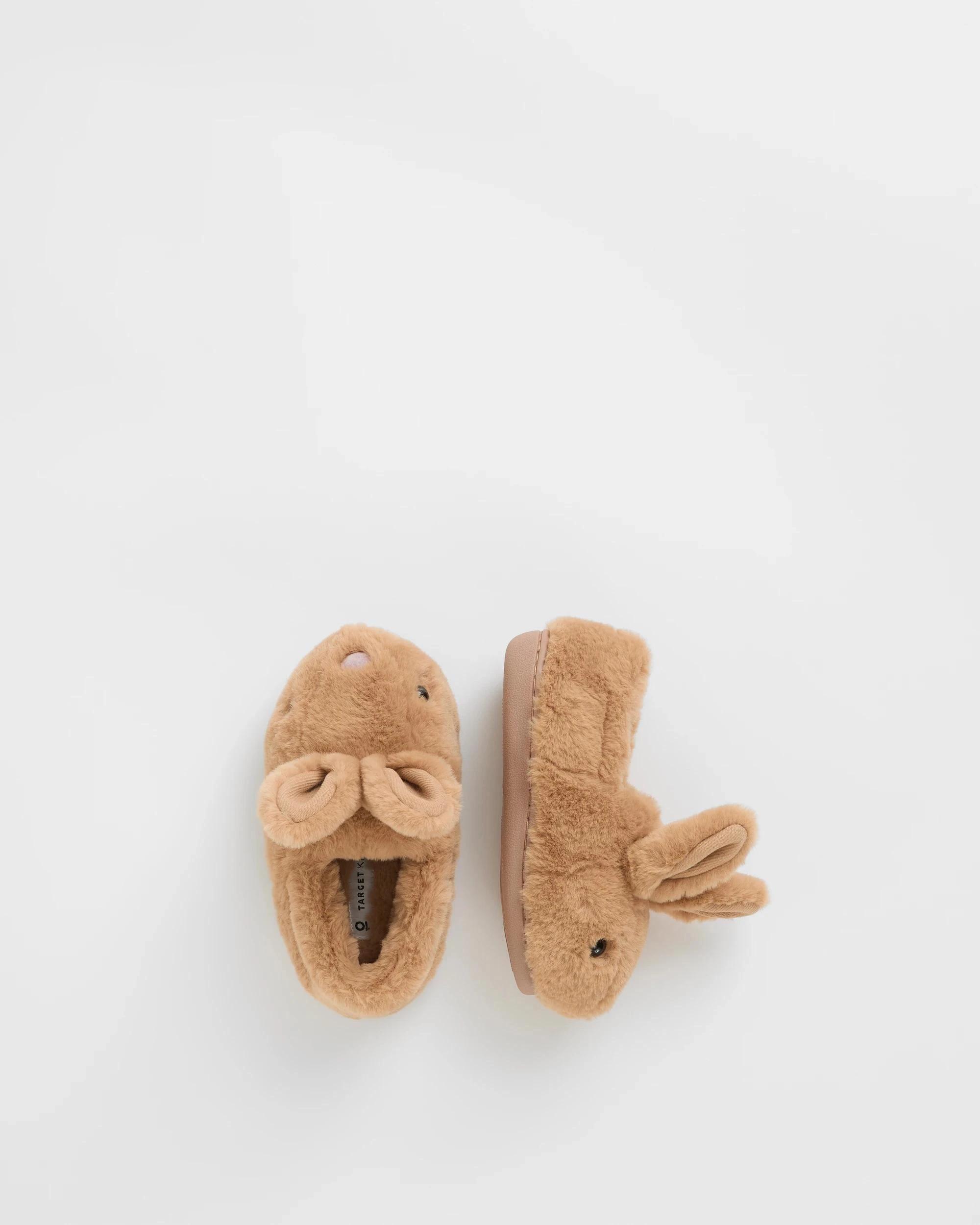 3 Target Kids Novelty 3D Bunny Slippers TAN, 3 of 4