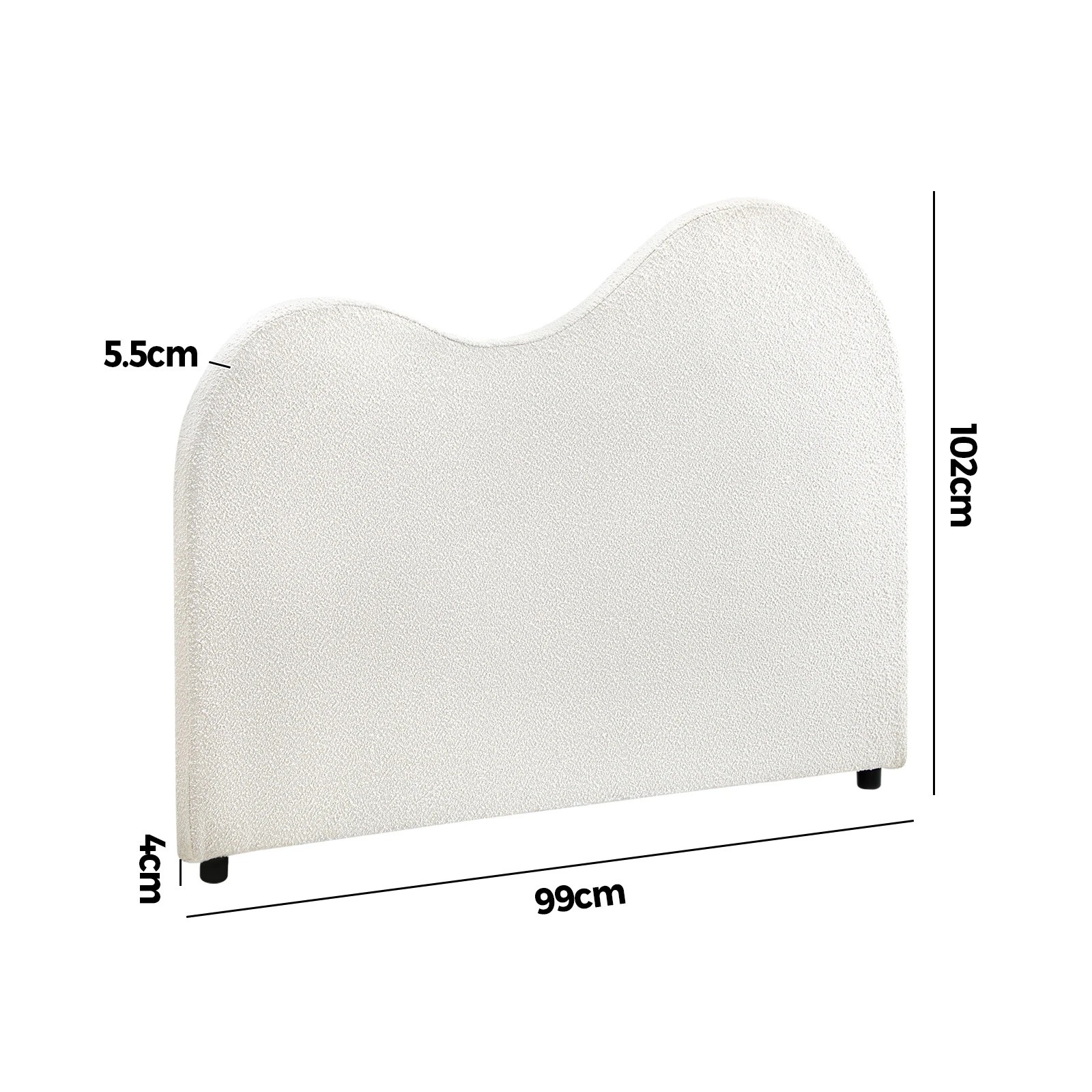 10 Oikiture Bed Head Single Size Headboard Bedhead
 - White, 10 of 10