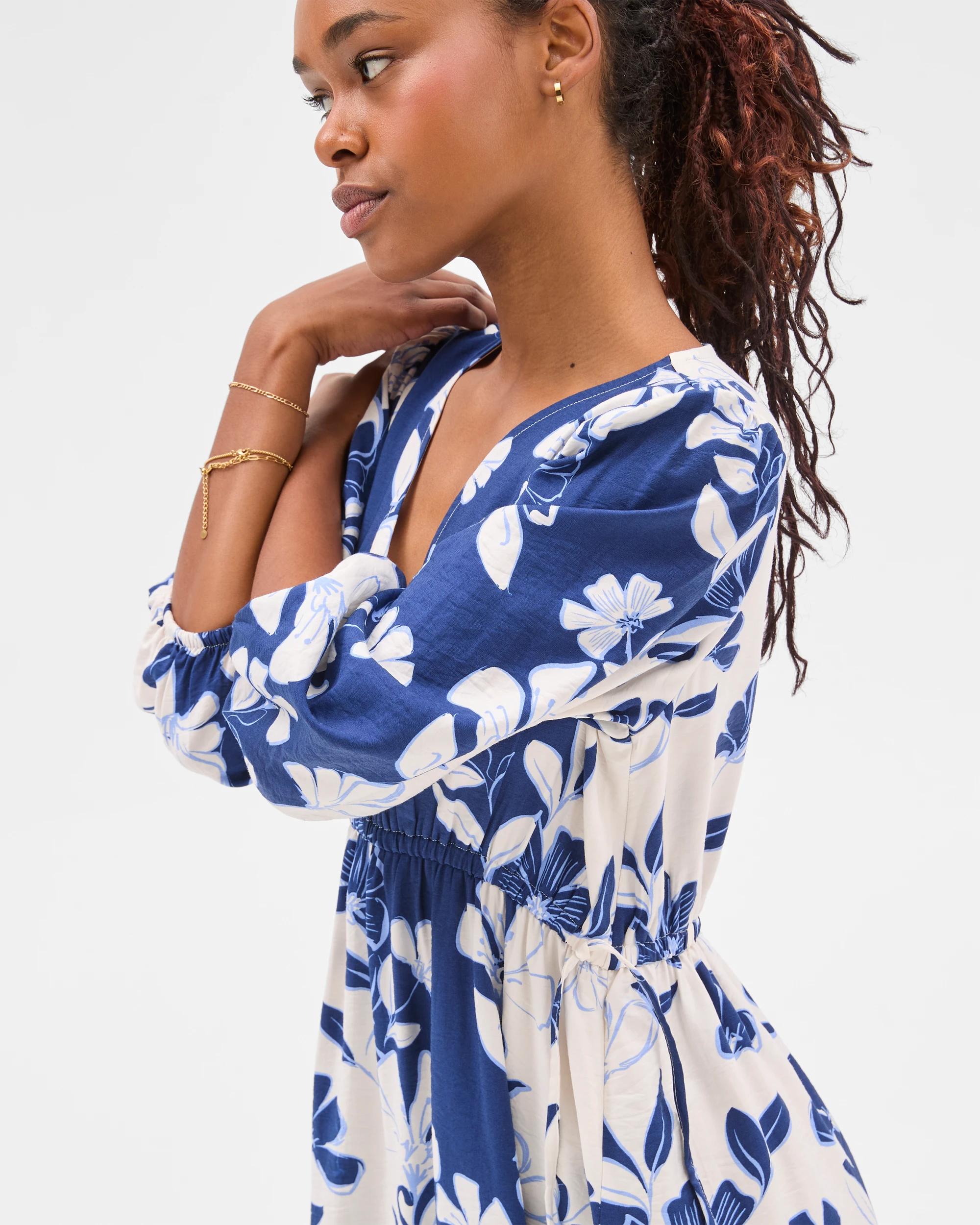 6 Target Petites Long Sleeve Mini Dress FLORAL PRINT, 6 of 6