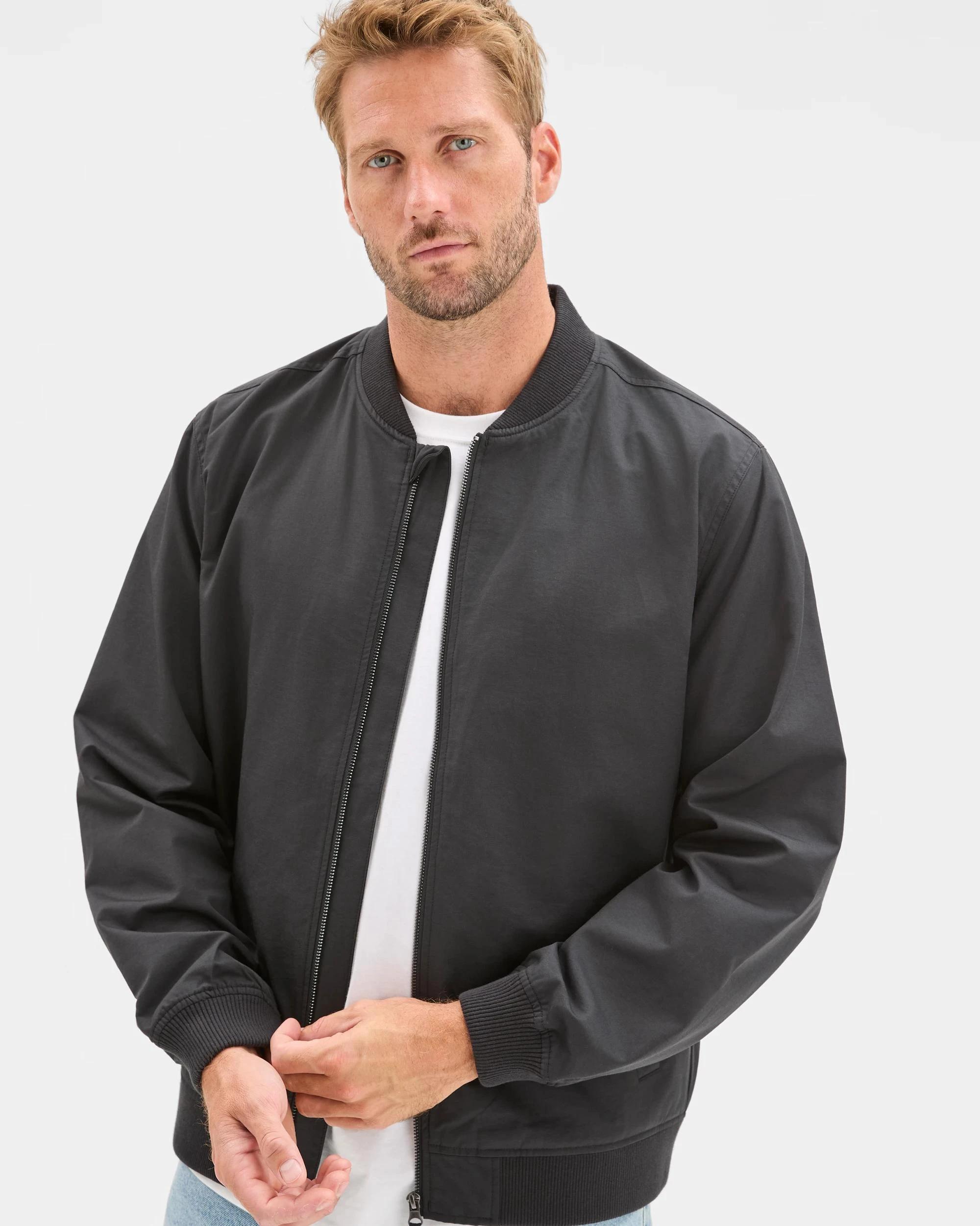 2 Target Man Australian Cotton Blend Bomber Jacket BLACK, 2 of 6