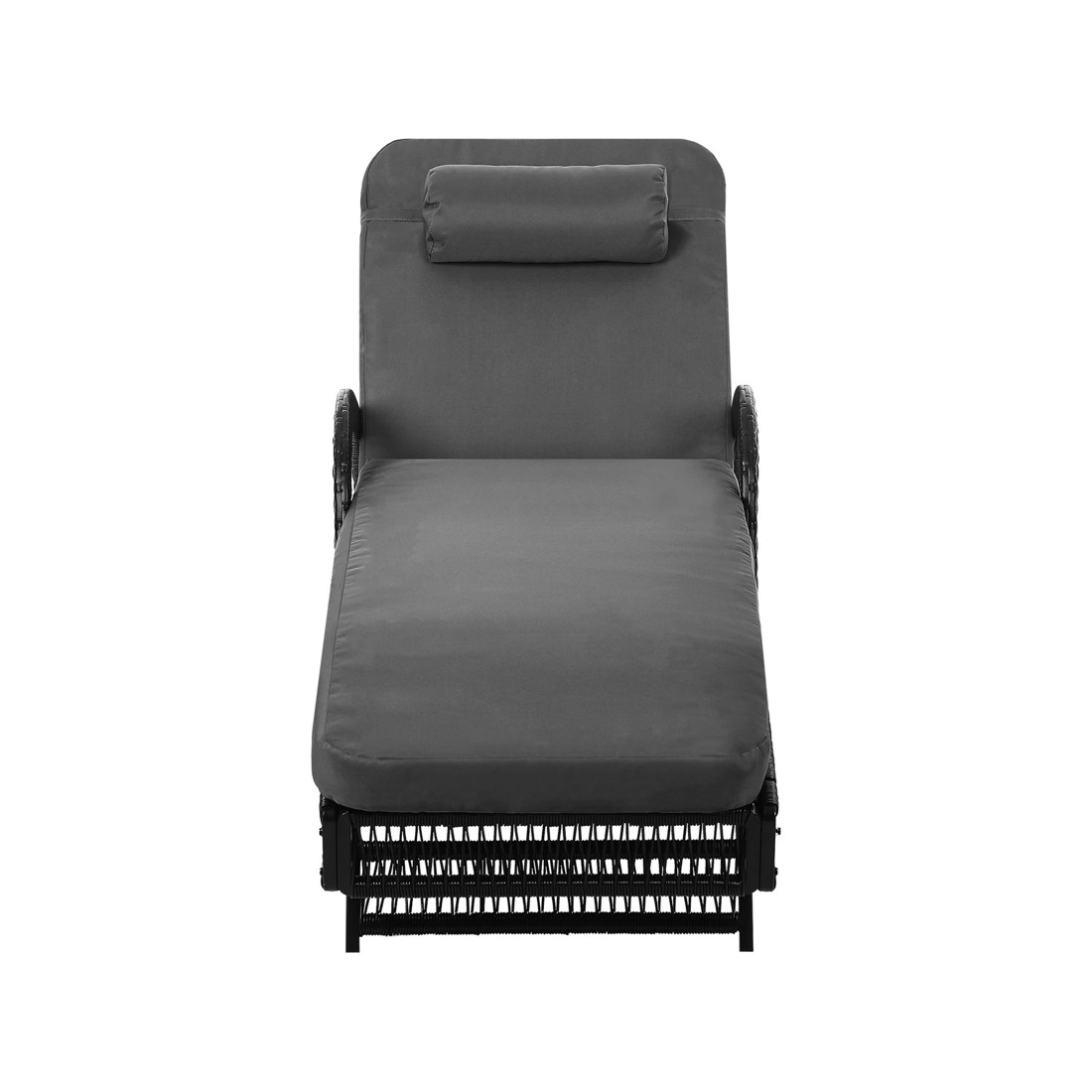 6 Livsip Sun Lounge Wicker Lounger Day Bed - Grey, 6 of 10