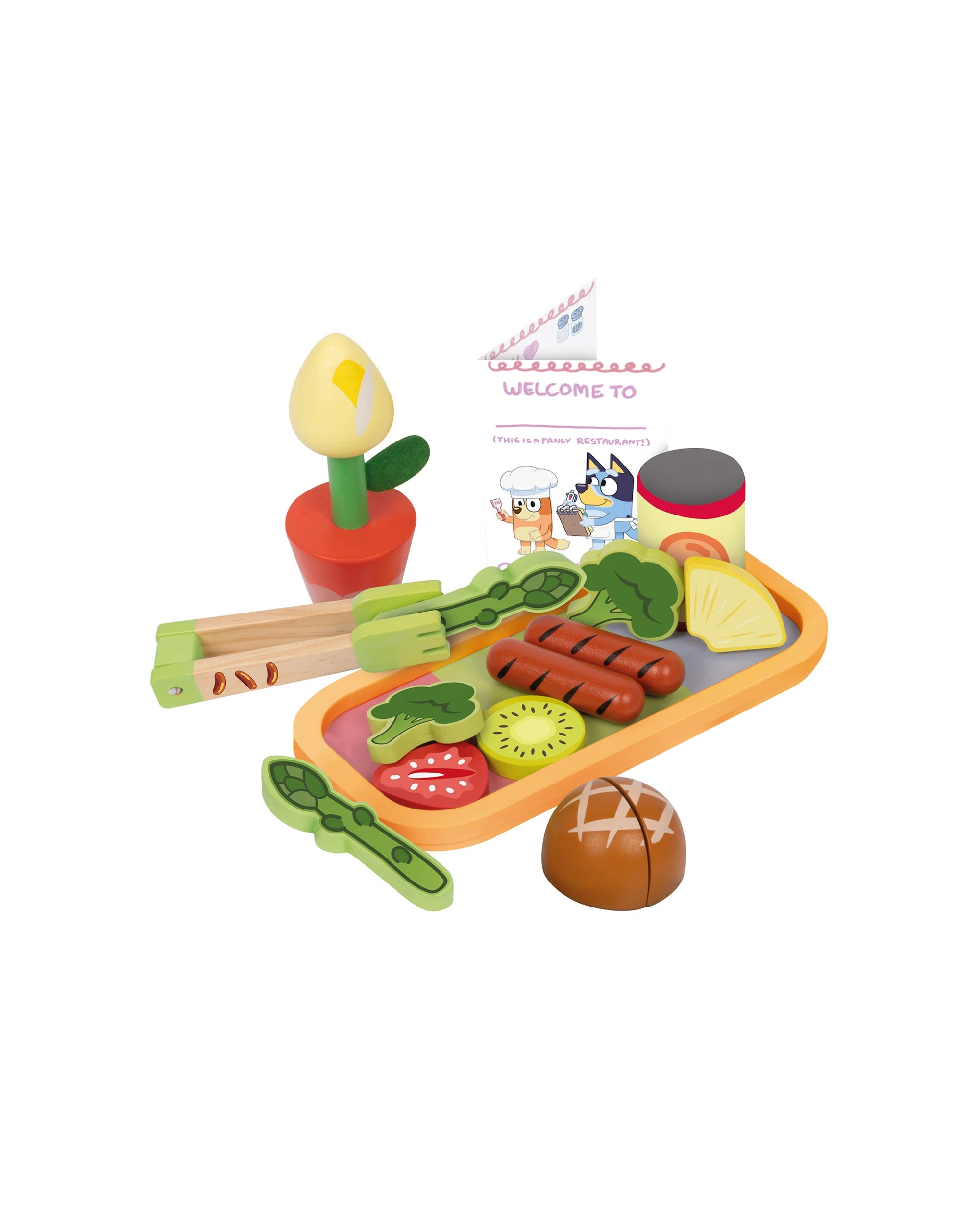 6 Bluey - Wooden Playset: Dine in with Bluey Set (30 Pieces), Suitable for Ages 3+ - Multi, 6 of 6