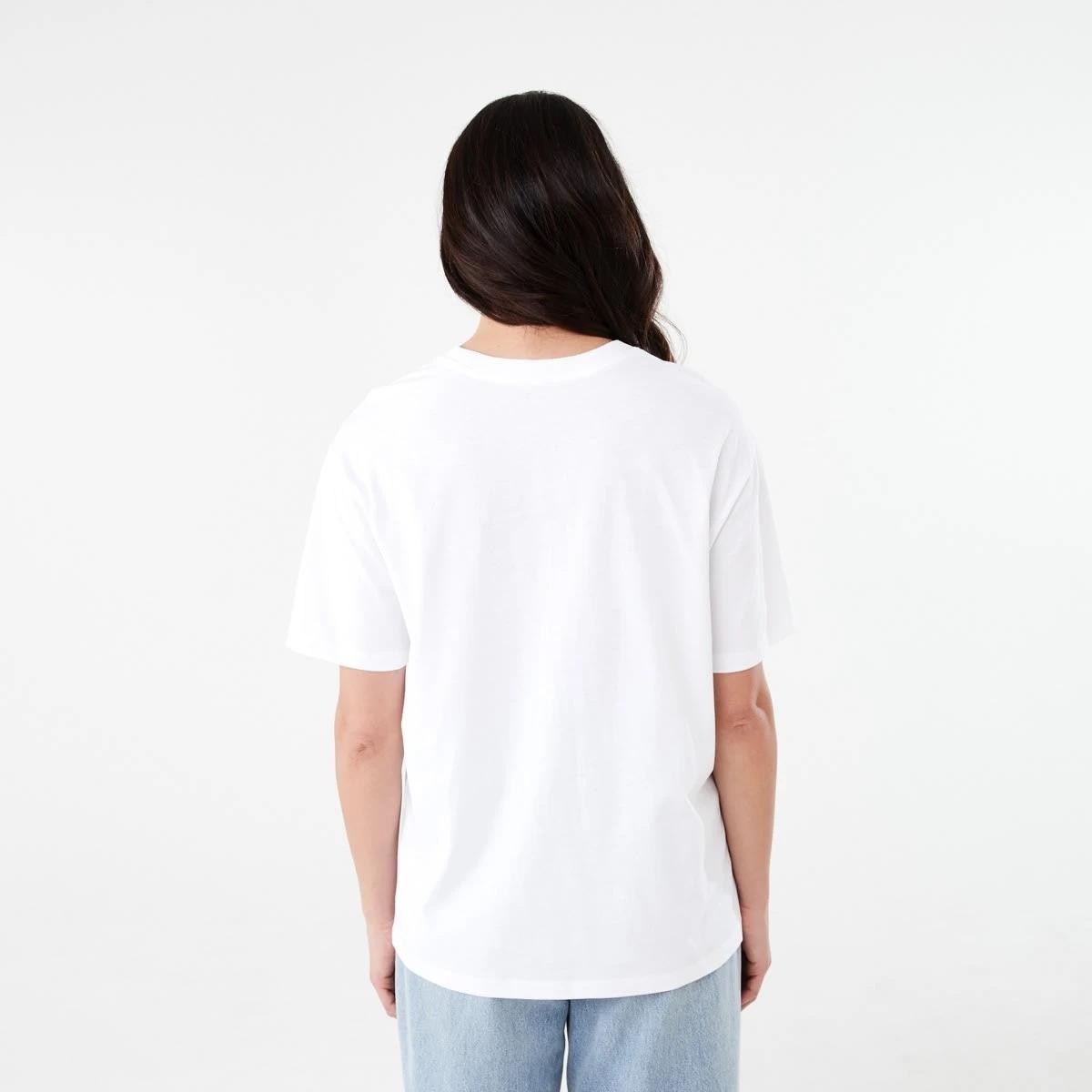 3 Short Sleeve Oversized Boyfriend T-shirt SAINT MALO WHITE, 3 of 5