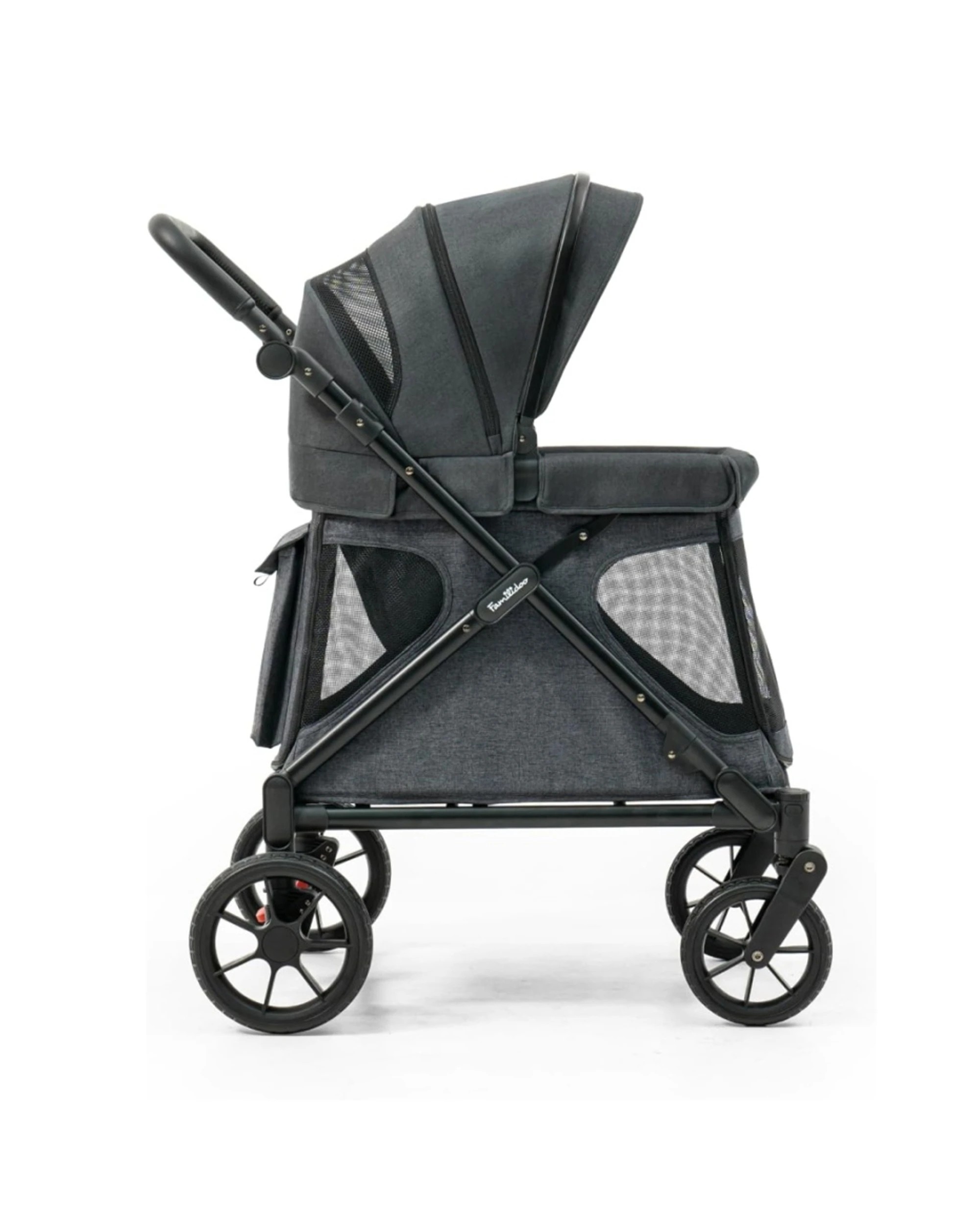 1 Playette Familidoo Q1 2.0 Wagon Stroller Lightweight - Charcoal, 1 of 6