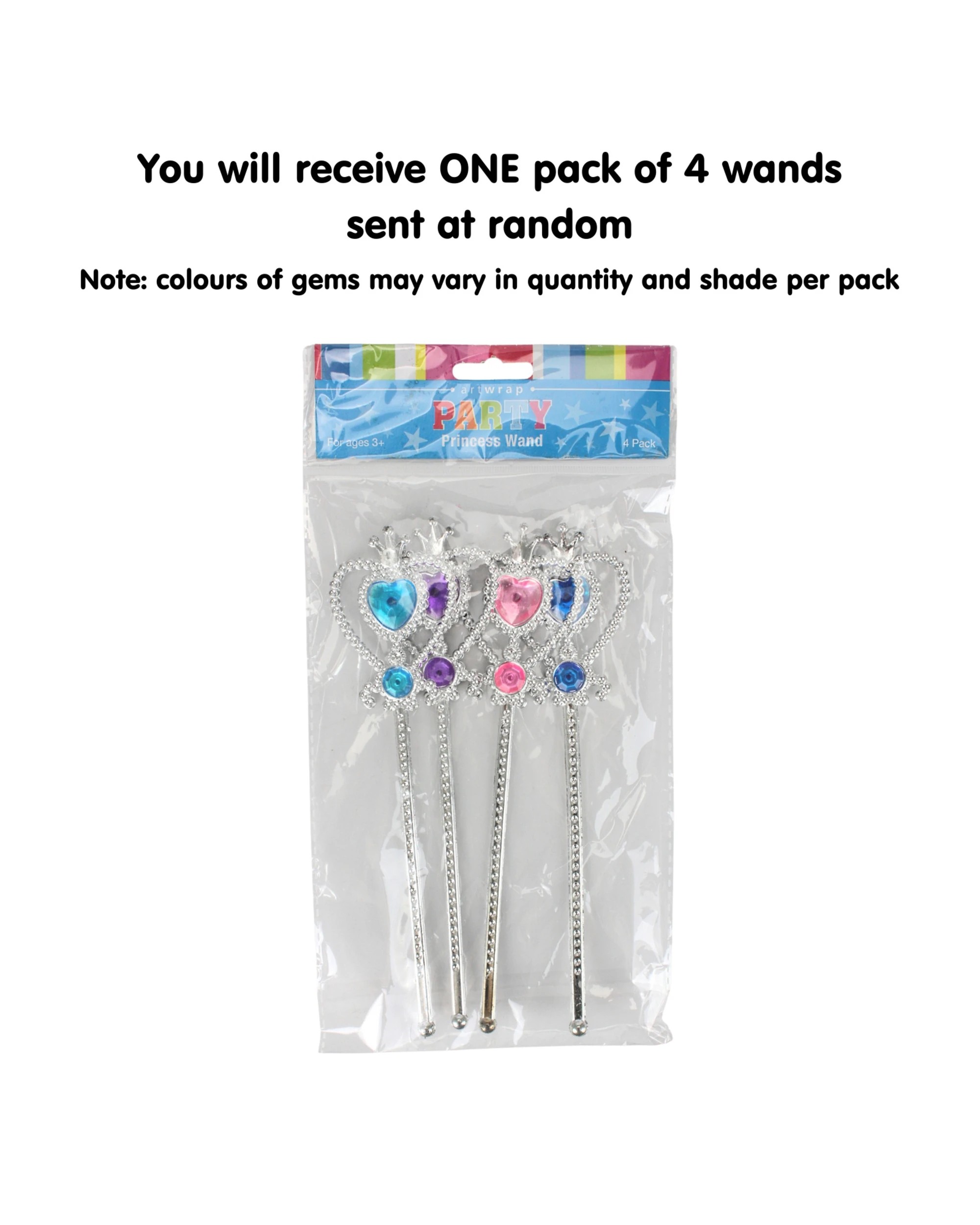 2 Artwrap Pack of Princess Wands - Assorted, 2 of 3