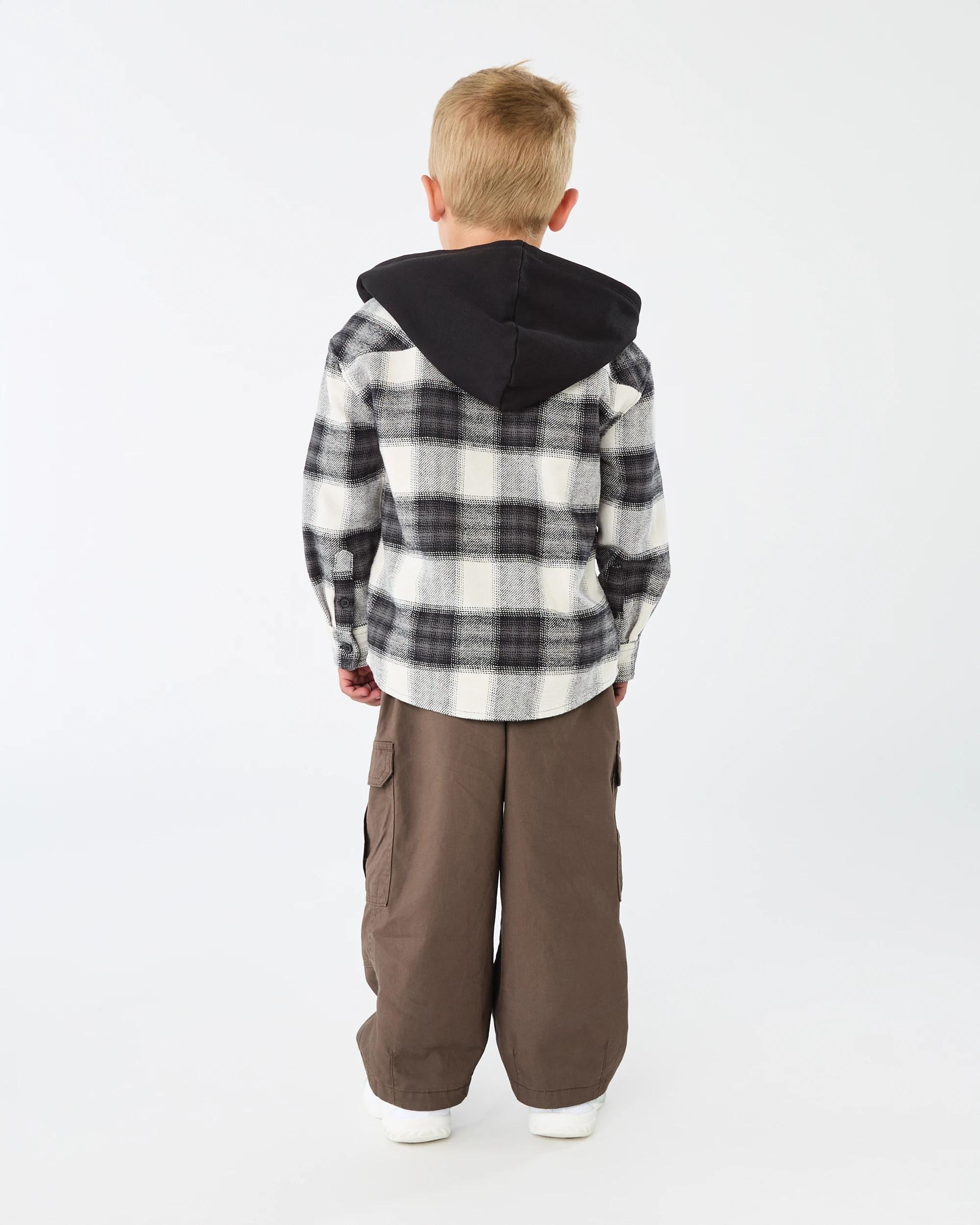 8 Yarn Dye Flannel Shirt with Hood Plaid Fd, 8 of 8