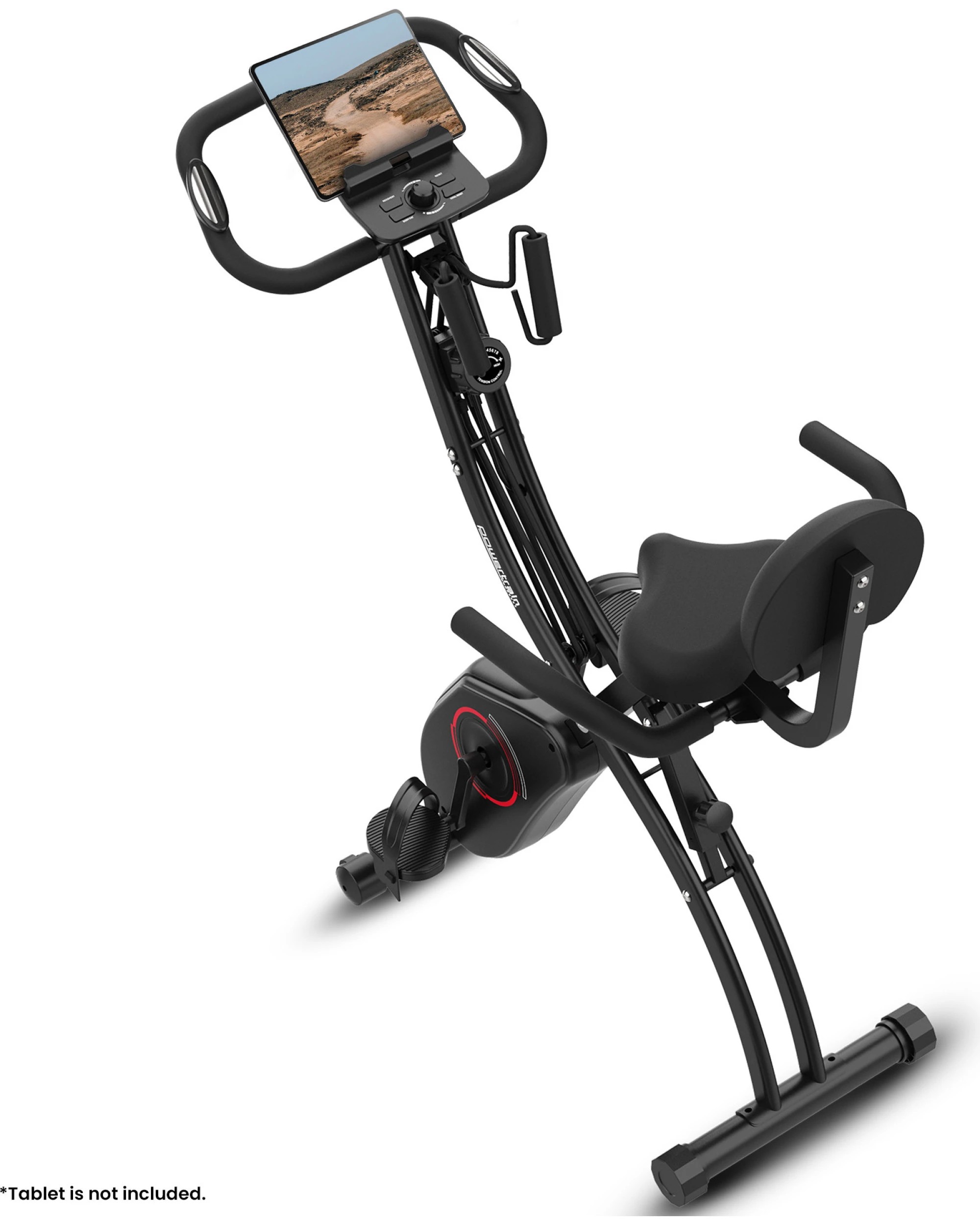 3 Powertrain 135E 4-in-1 Foldable X-Bike with LCD Display and Resistance Bands - Black, 3 of 10