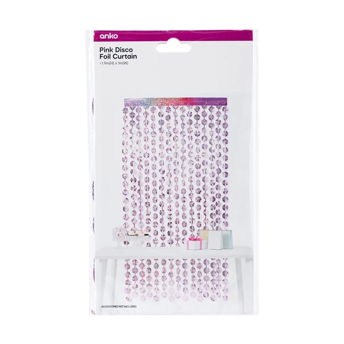 6 Pink Disco Foil Curtain, 6 of 6