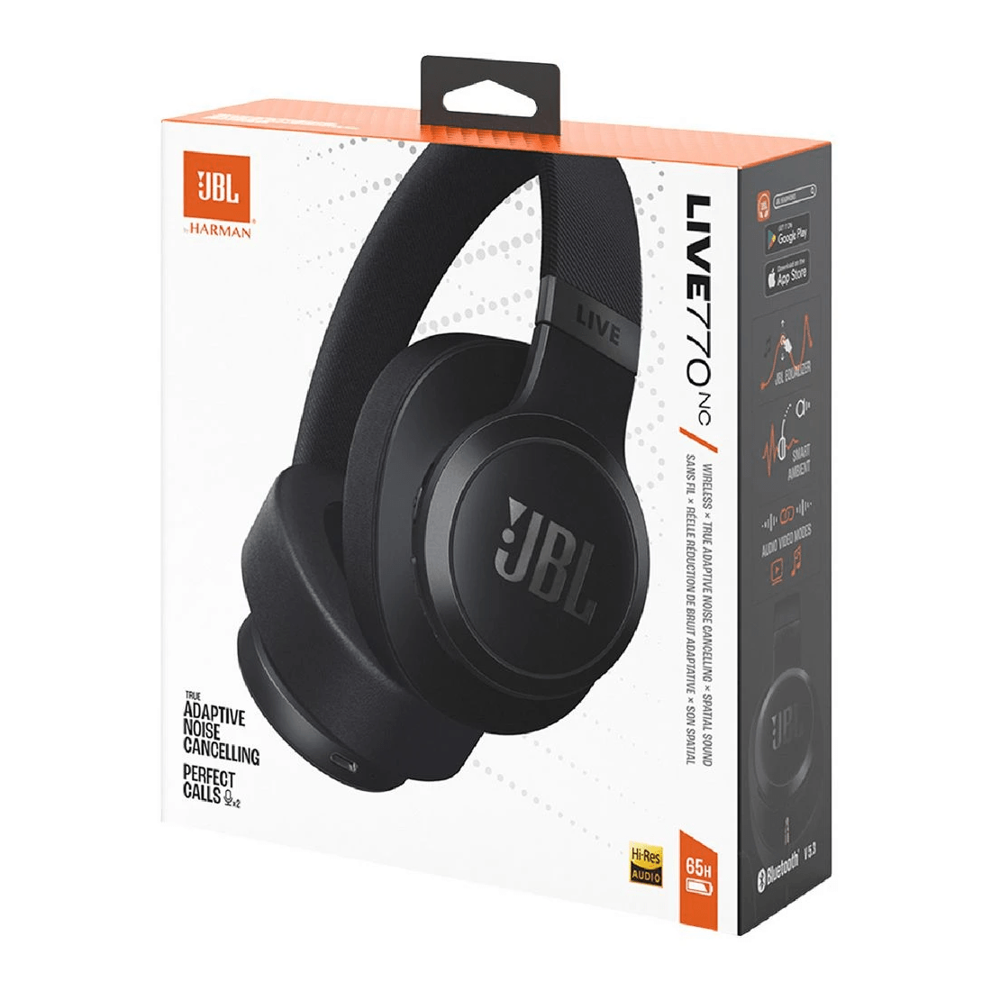 8 JBL Live 770 Wireless On-Ear Headphones Black, 8 of 10