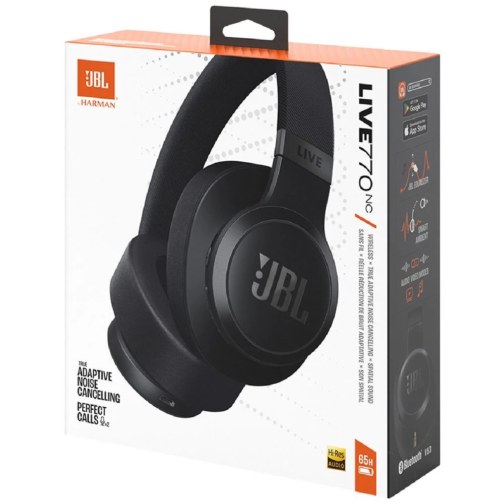8 JBL Live 770 Wireless On-Ear Headphones Black, 8 of 10