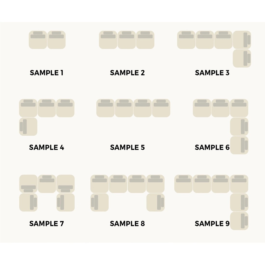 4 Oikiture 1 Seater Boucle Modular Sofa Lounge Chair Armless Tofu Back
 - White, 4 of 10