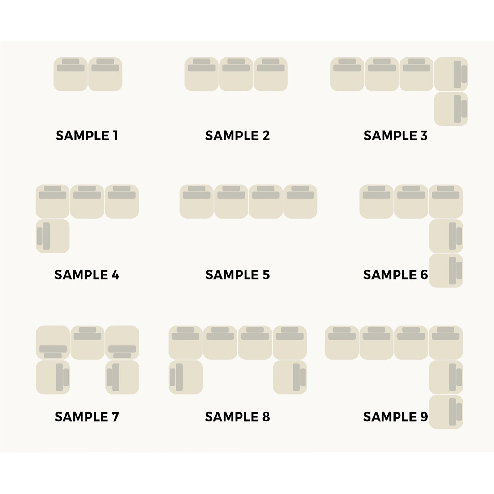 4 Oikiture 1 Seater Boucle Modular Sofa Lounge Chair Armless Tofu Back
 - White, 4 of 10