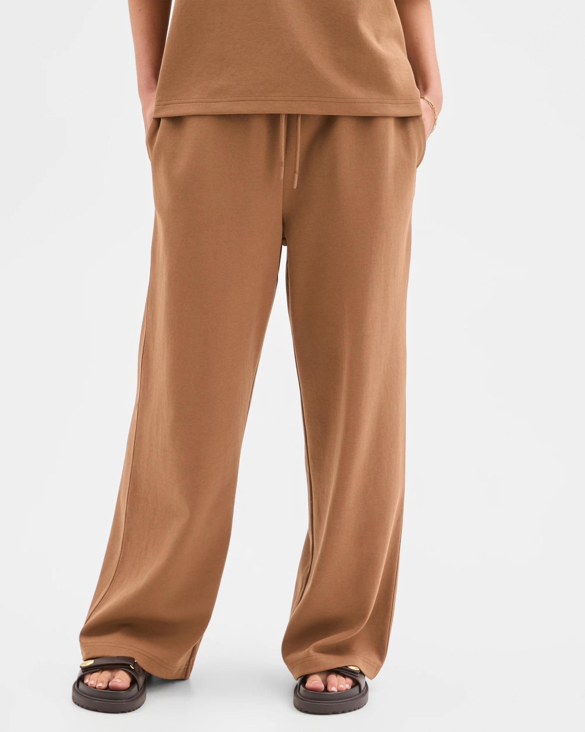 3 Target Woman Australian Cotton Blend Wide Leg Interlock Pants PARTRIDGE, 3 of 6