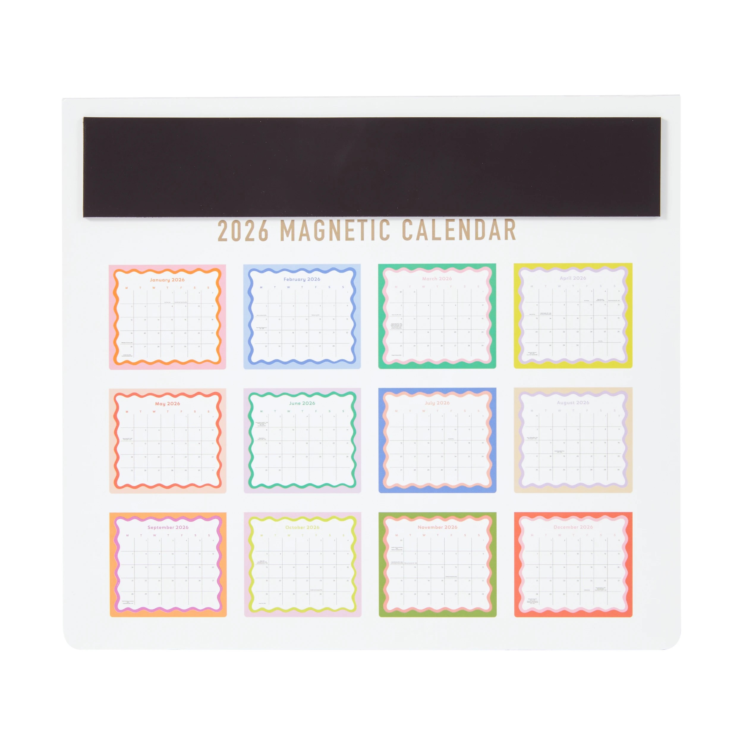 4 2026 Magnetic Wave Calendar - Pink, 4 of 5