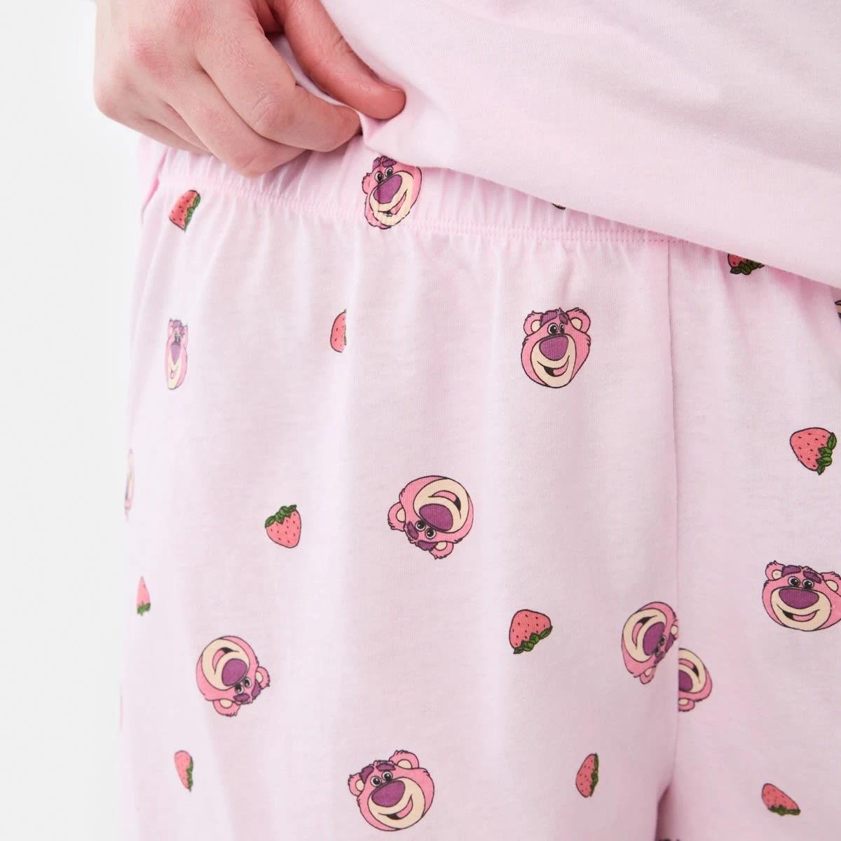 6 Lotso License Short Sleeve Top and Shorts Knit Pyjama Set LOTSO CHERRY BLOSSOM, 6 of 6