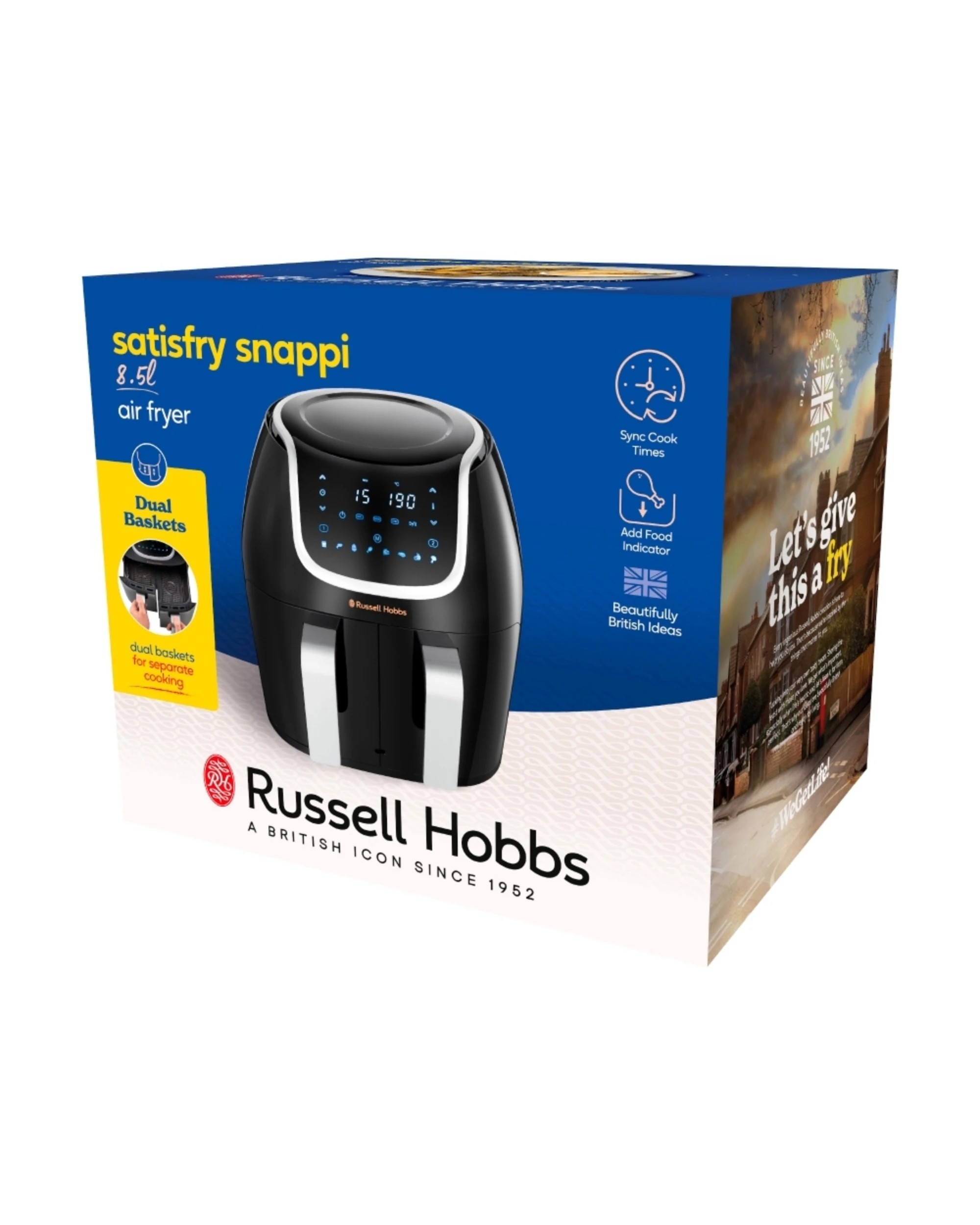 2 Russell Hobbs Satisfry Snappi Dual Basket Air Fryer, 2 of 2